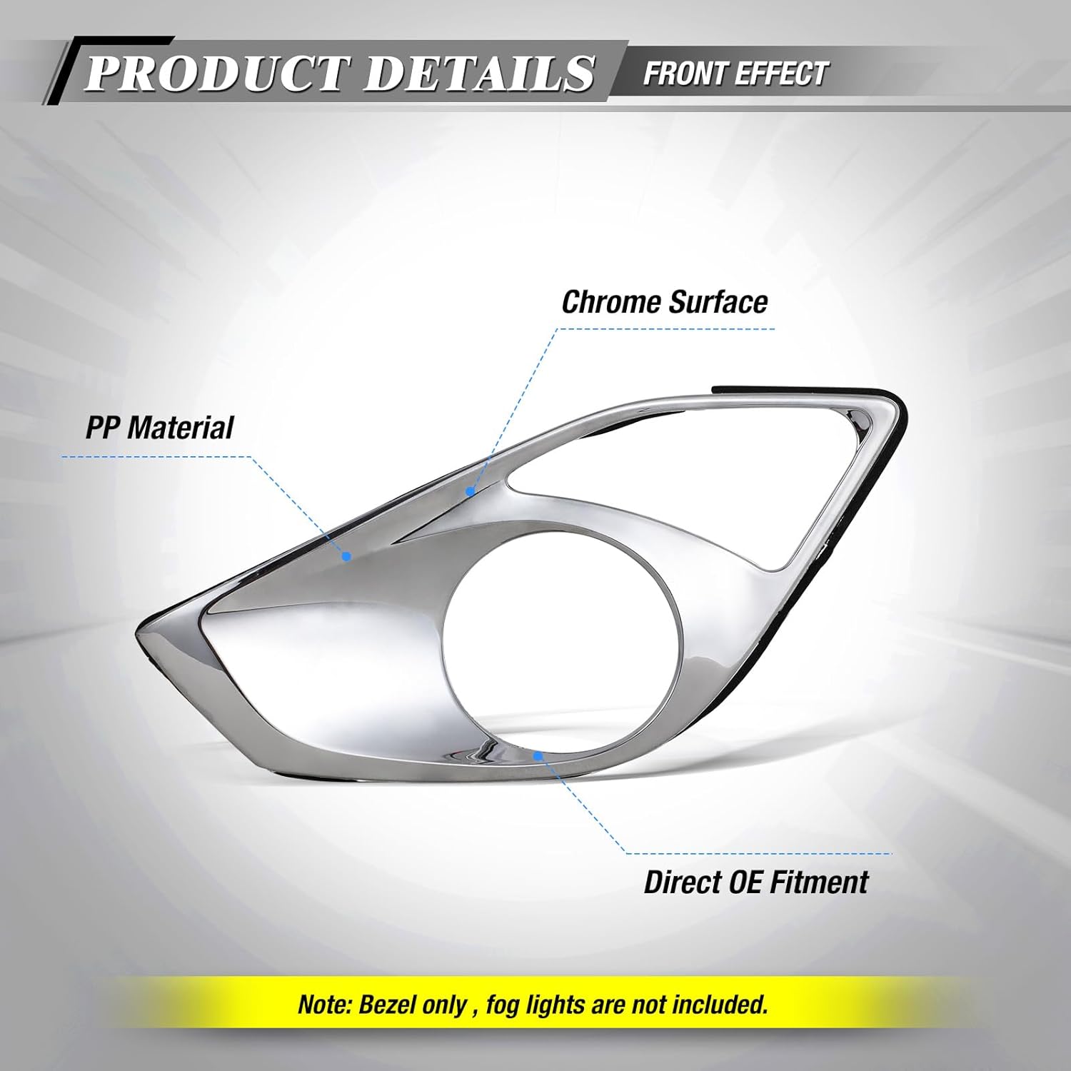 AUTOWIKI Fog Light Covers for 2013 2014 2015 Toyota Avalon, 2PCS OEM Replacement Driving Fog Lamps Bezels for 13 14 15 Avalon Replacement