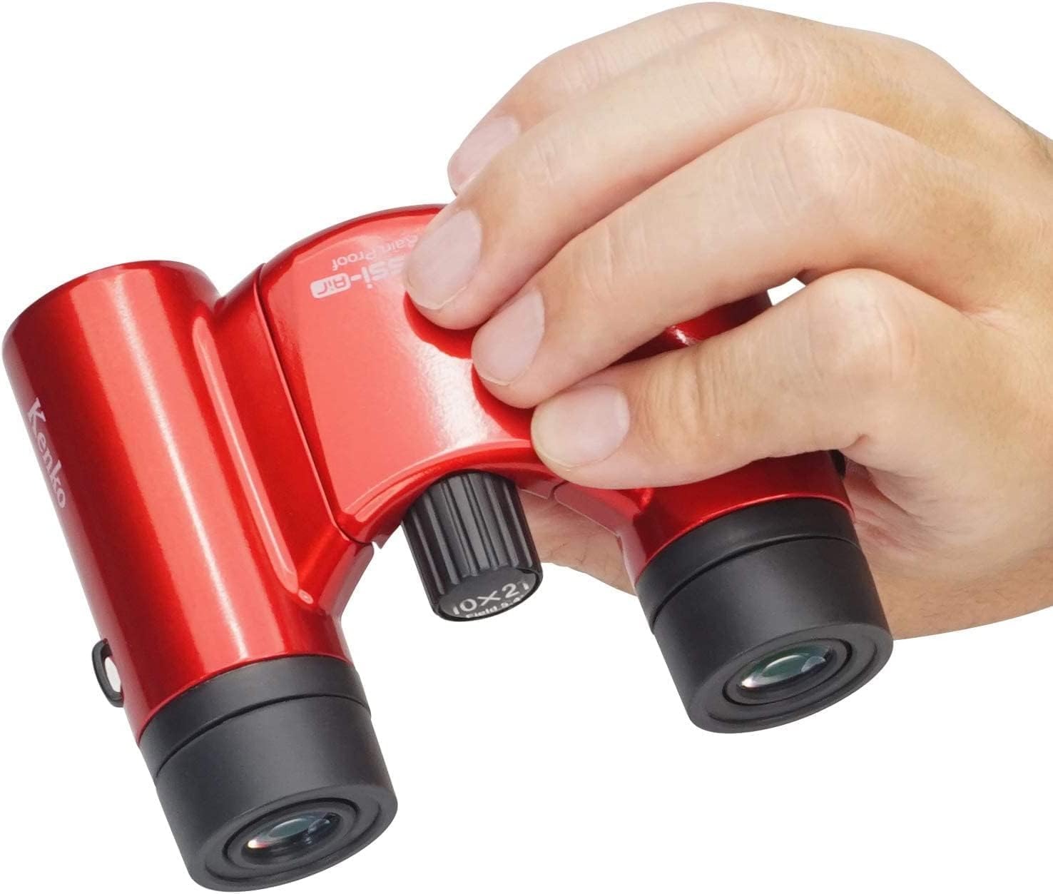 Kenko Binocoli Classi-Air 10x21 DH, Prisma a tetto, leggero, design pieghevole e compatto, Rivestimento multistrato, Rosso 021392