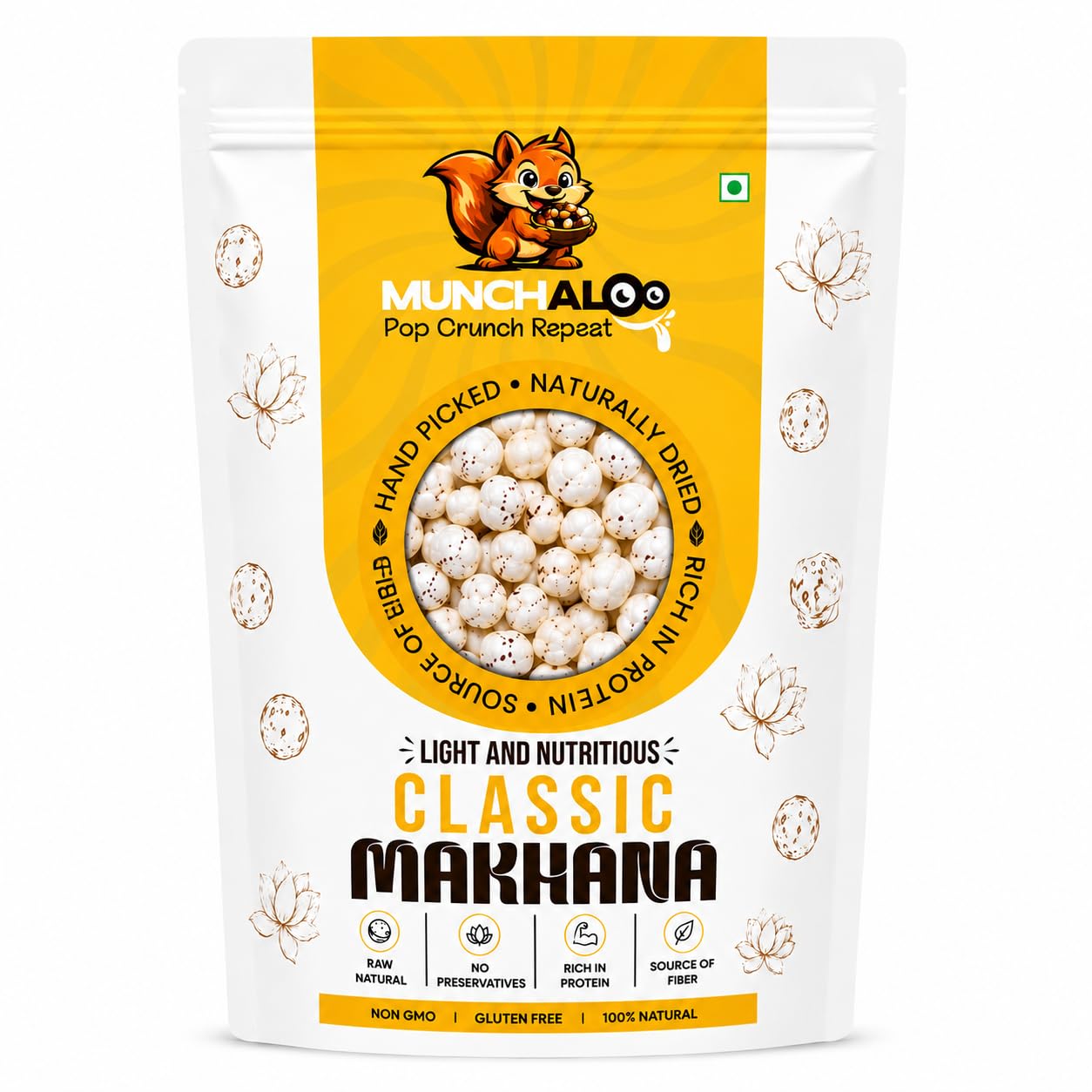 Munchaloo Raw Makhana | Premium Phool Makhana | Jumbo Fox Nuts | Lotus Seeds | Fit for Fasting | Plain Makhana | Hand Picked | 200g (Pack of 2)-image-38