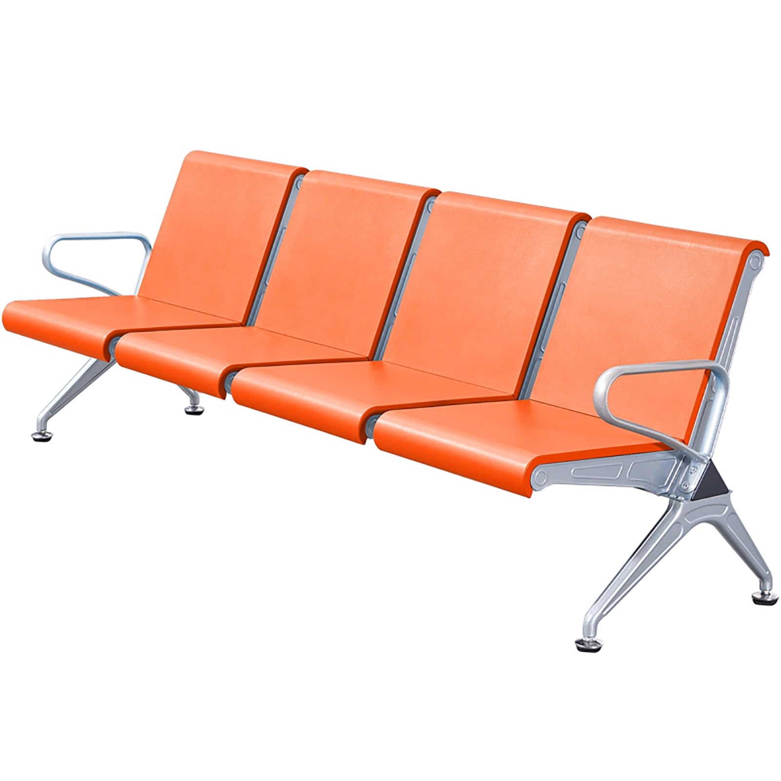 HCZKIUJY Comfortable 4-Seat Waiting Room Bench with Armrests - Office Reception Chairs for Airports, Hospitals, Salons & Lounges - Durable Seating Solution