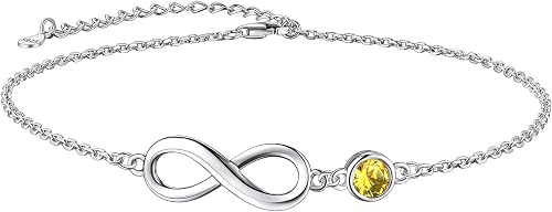 Suplight Pulsera Tobillera Mujer Infinito Plata Pulseras Infinito Mujer Tobiller