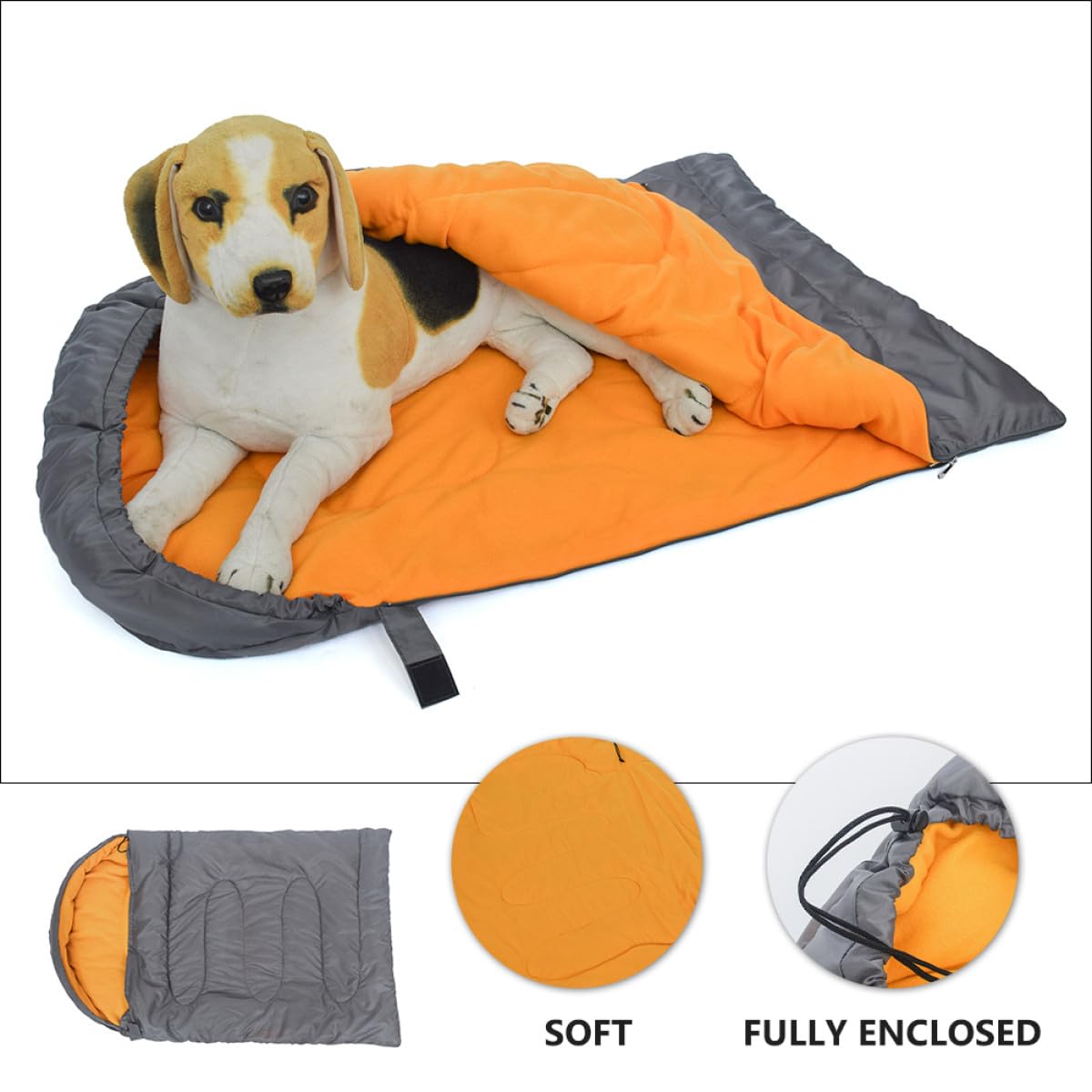 Warmes Hundeschlafsack aus Polyester und Fleece für Haustiere Kompakte Form mit Wärmespeicherung für Camping und Outdoor Einsatz