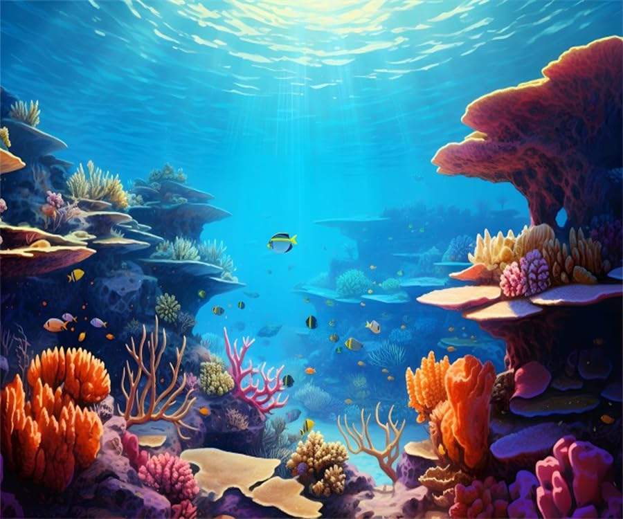 Fondo fotográfico tema mar 10x8 pies miniatura 5