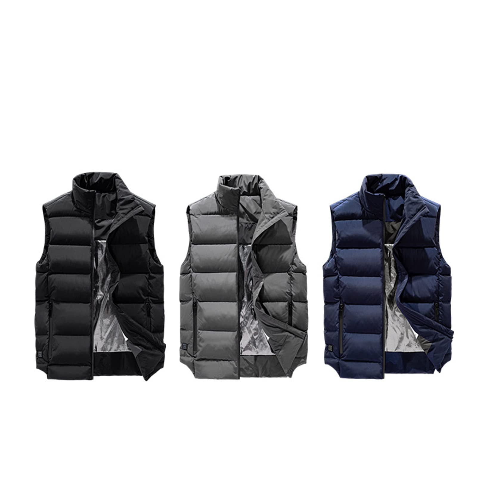 Gilet riscaldato per Uomo, Abbigliamento Termico Caldo, Impermeabile, Resistente al Freddo, Uso Quotidiano con Batteria USB in Inverno