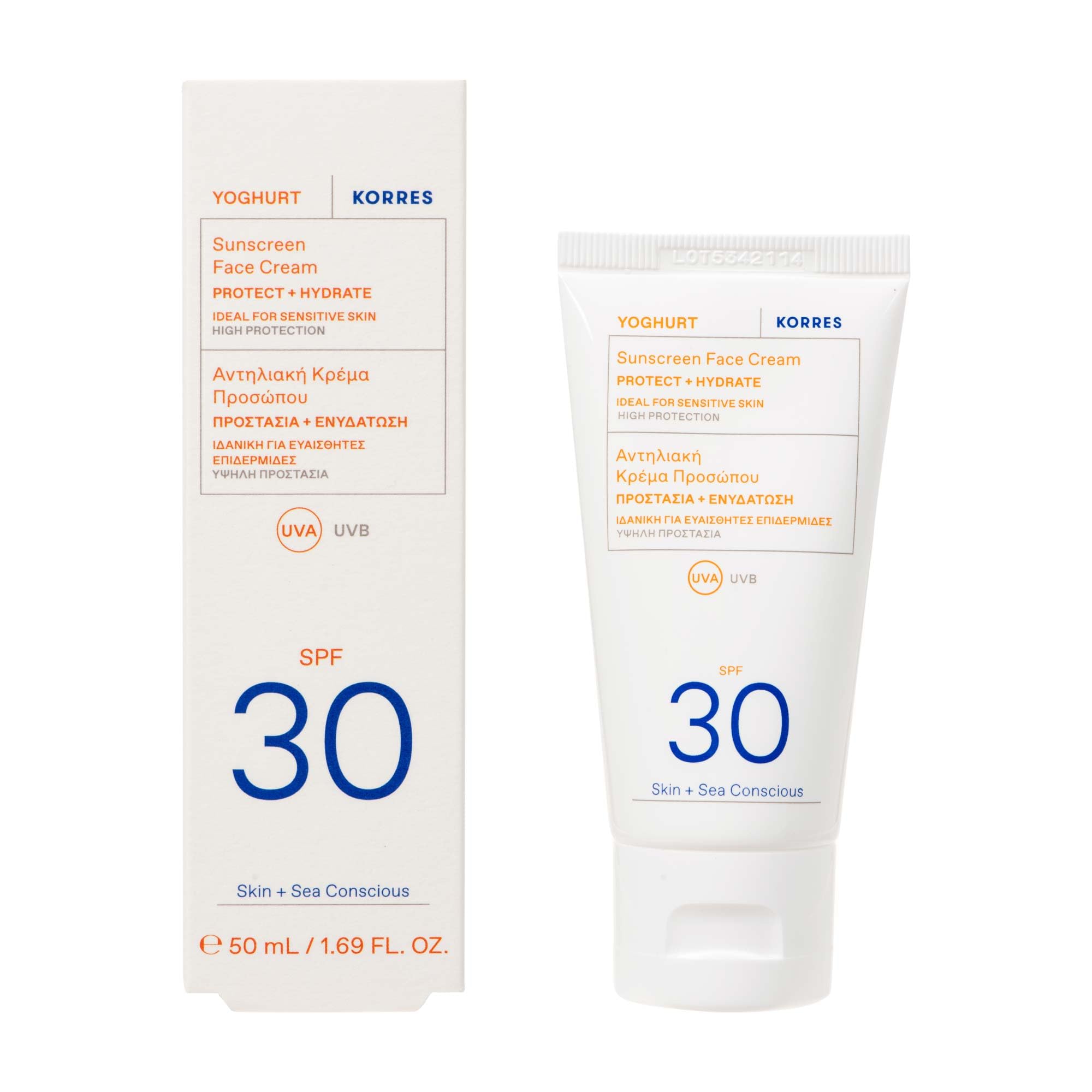Korres Cream Yoghurt Face Sunscreen Spf30 50Ml