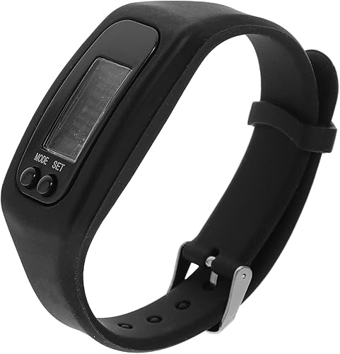 HOMSFOU Reloj con podómetro portátil, pulsera de silicona con contador de pasos multifunción para seguimiento de fitness, diseño agradable a la piel