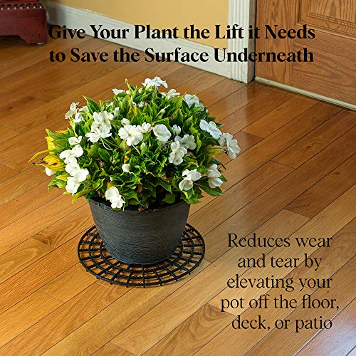 Patio & Deck Floor Protector (Set Of 4) 12 Inches Perfect Plant Trivet To Prevent Rot And Damage On Deck Or Patio Floors Short Potted Plant Stand #TOP4