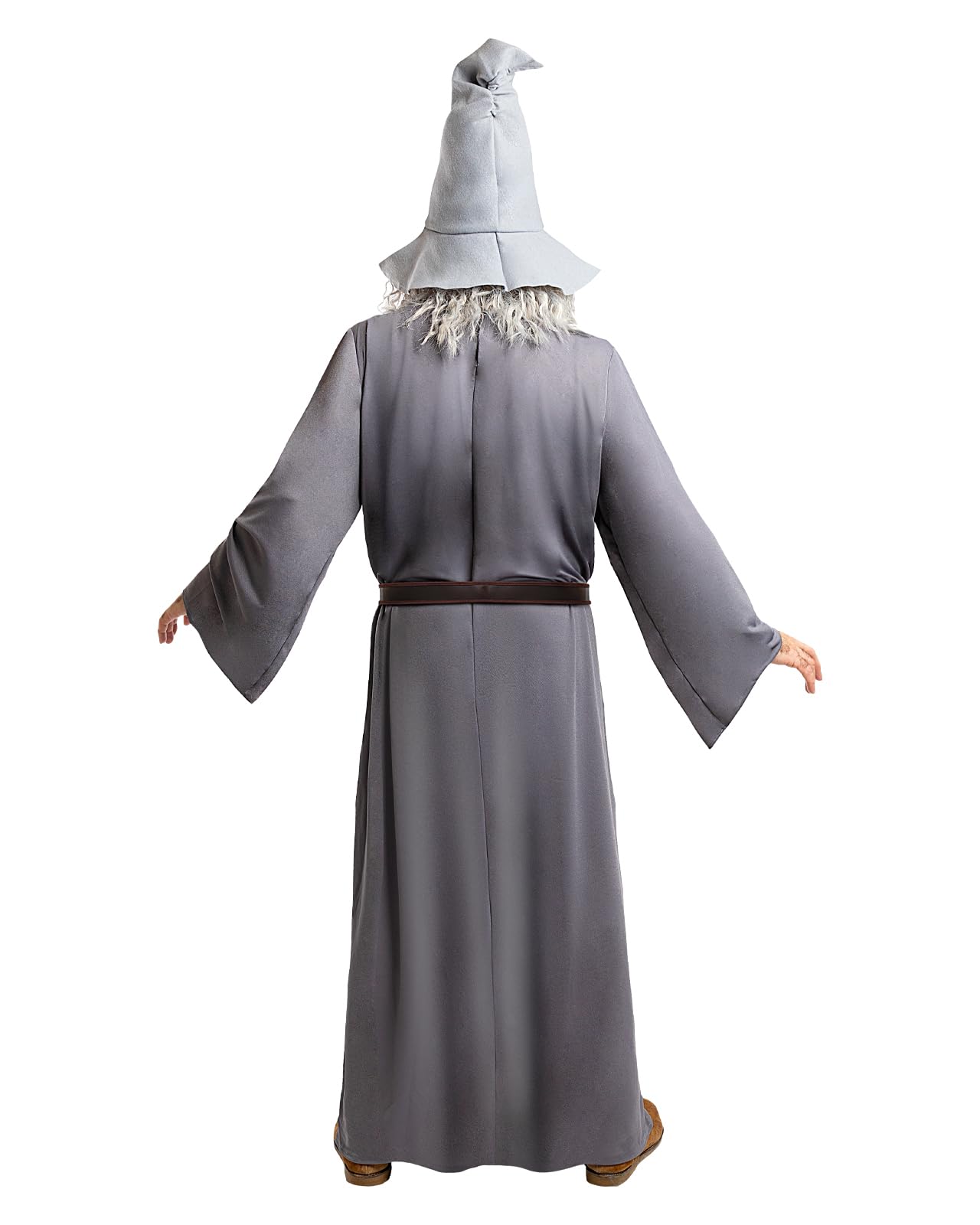 Funidelia Disfraz Oficial de Gandalf con peluca - El Señor de los Anillos para hombre, Incluye túnica, cinturón, sombrero y peluca - Traje para adultos para fiestas, Carnaval y Halloween, Talla XL