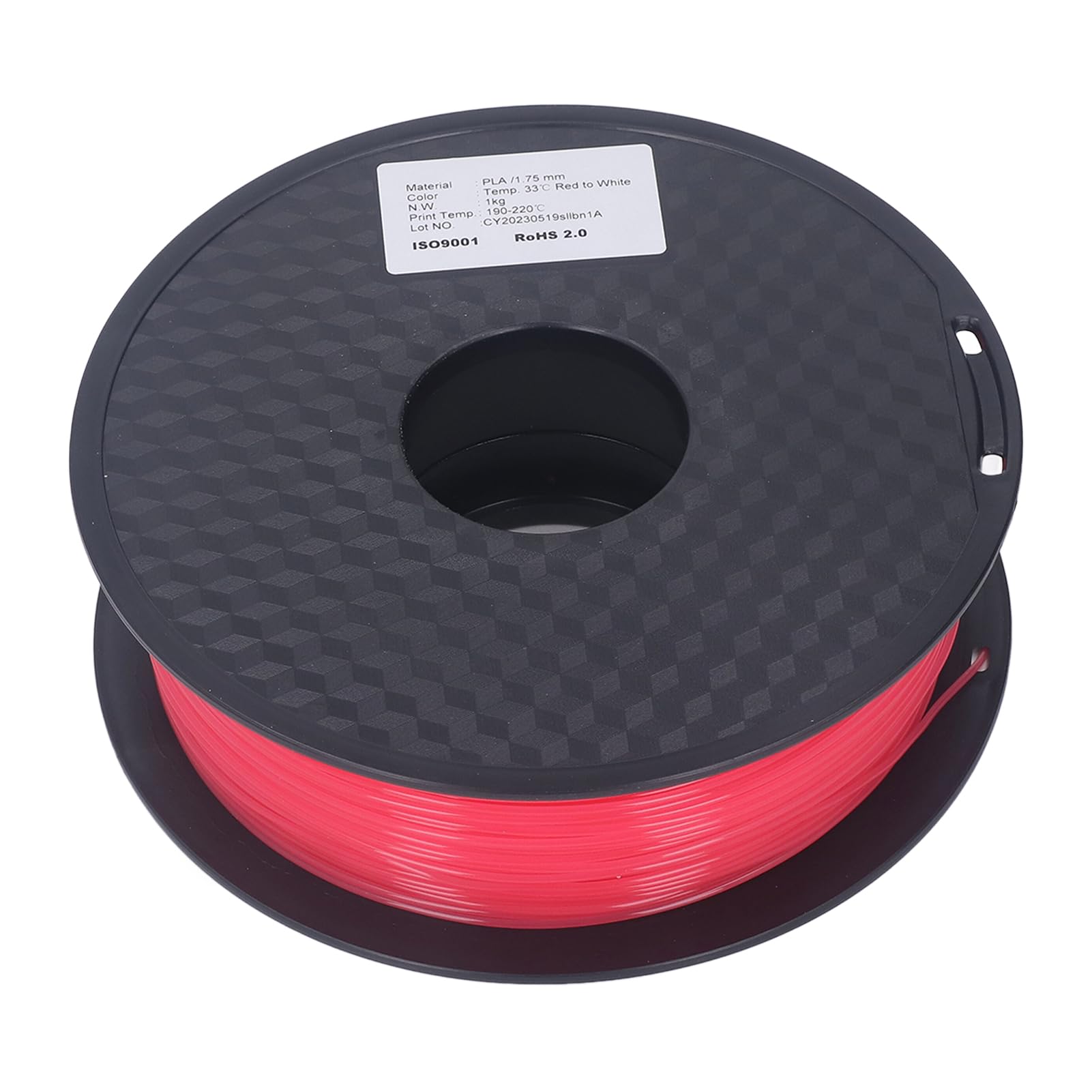 Filament Do Druku 3d, Materiał Zmieniający Kolor W Kolorze Czerwonym I Białym, O Grubości 1,75 Mm I Wysokiej Precyzji, Z Niskim Odkształceniem I Stabilnym Drukiem