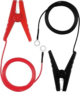 Electric Fence Jumper Leads with Secure Clips, Wide Compatibility for Solar Fence Charger, Energizer, Wire Fencing & Electric Fence Tester