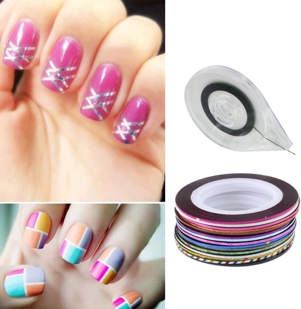 42pcs Nail Striping Tape Line Self Adhesive PVC for Nail Art