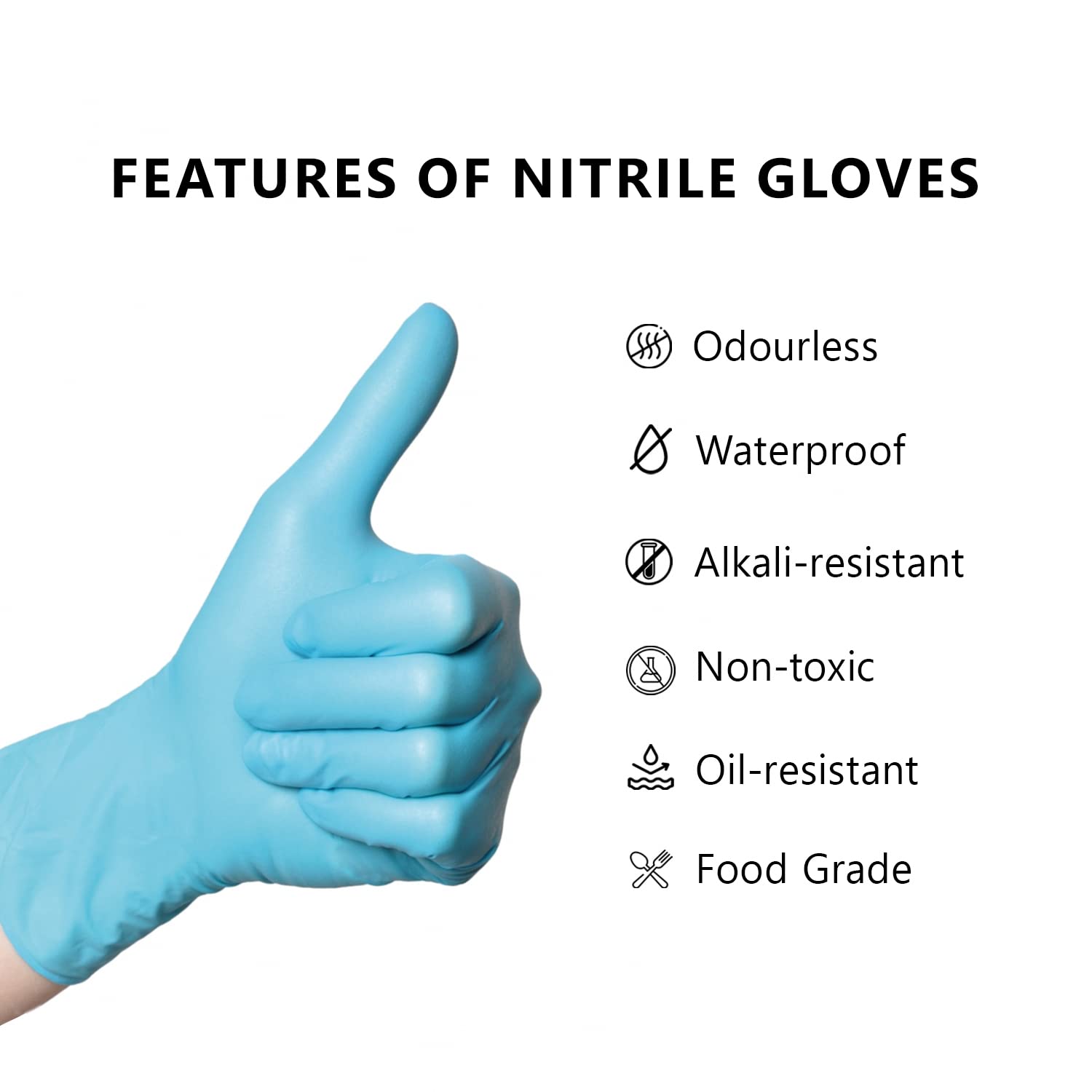 Nationwide Paper Professional Nitrile Powder Free Multi-Purpose Gloves, Disposable, Extra Strong - Image 3