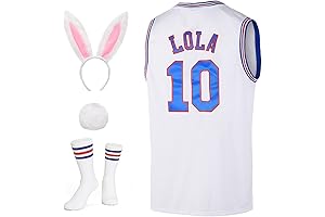 Lola Space Jam Costume for Couples: Bugs #1 / Lola #10 Bunny Jerseys