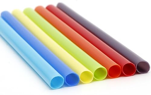 Youngever Paquete de 7 pajitas de silicona para niños, popotes de silicona reutilizables de 5 pulgadas para niños y niños pequeños (colores arcoíris)