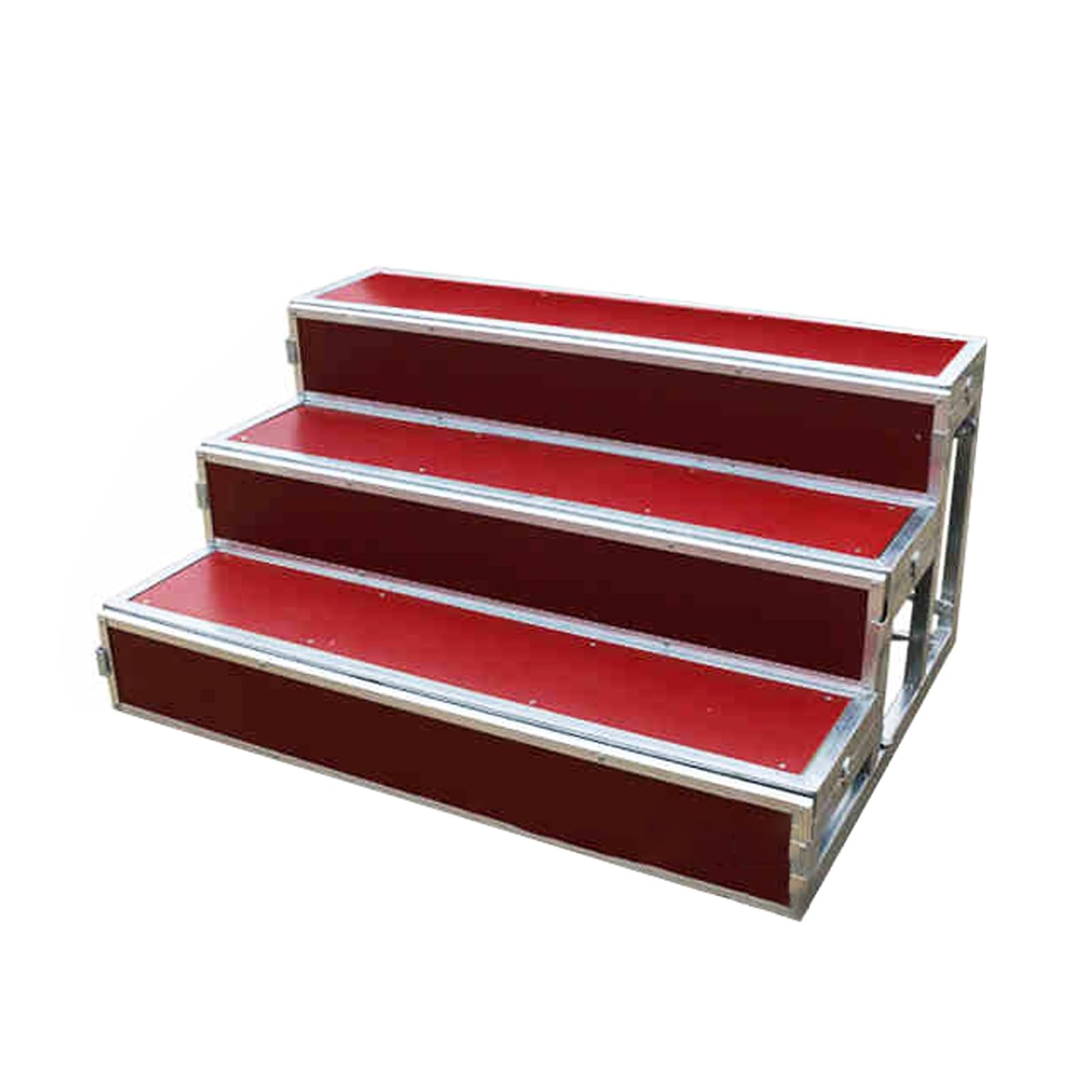 Plataforma escénica Ajustable de 3 Niveles para coros: Plataforma portátil Antideslizante para Bodas, Eventos, actuaciones y Fiestas. Sistema de escalones con Visibilidad Mejorada para una ó
