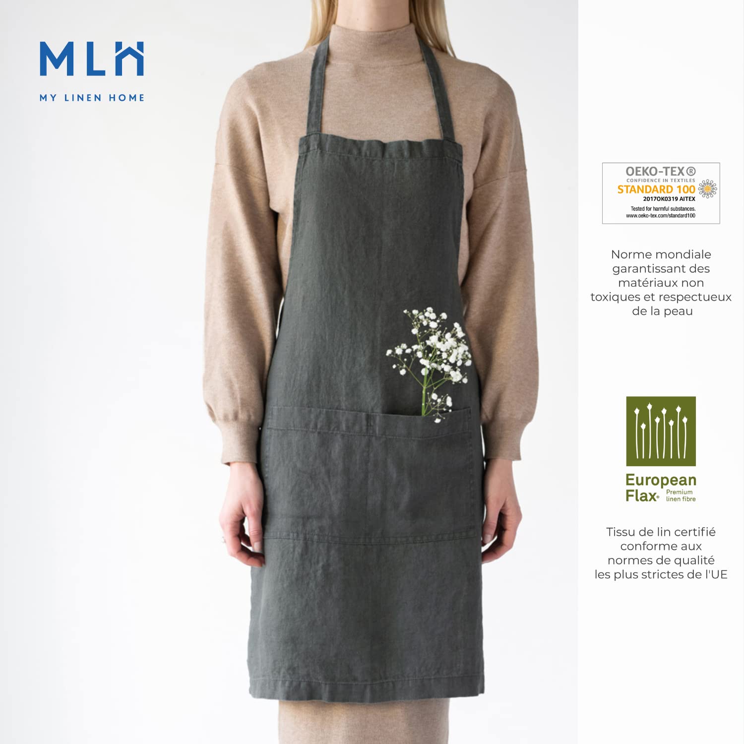 Tablier Vintage My Linen Home | Tablier En Lin - 100% Lin Délavé