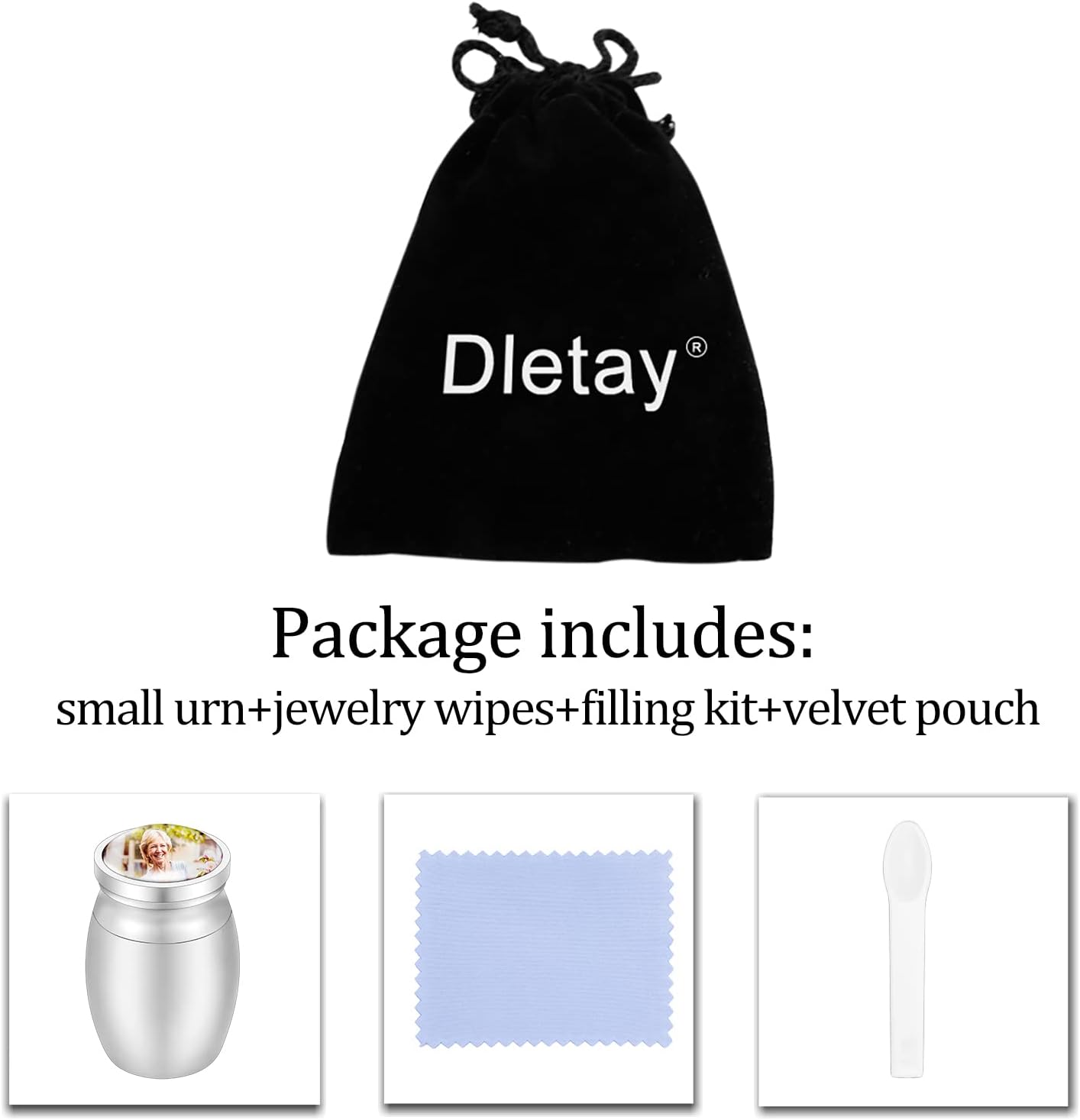 Photo Small Urns for Human Ashes Picture Mini Little Cremation Urns for Ashes Stainless Steel Memorial Ashes Holder - Image 7