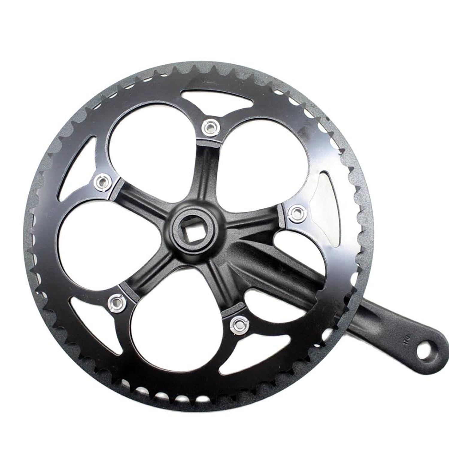 Pedivella Bici, Pedivelle Mtb, Guarnitura Mtb Bici Da Strada Pieghevole Bicycle Grulency 52T Velocità Singola 170Mm In Lega Di Alluminio Bike Set Catena Ruota Ruota A Dentata Accessori