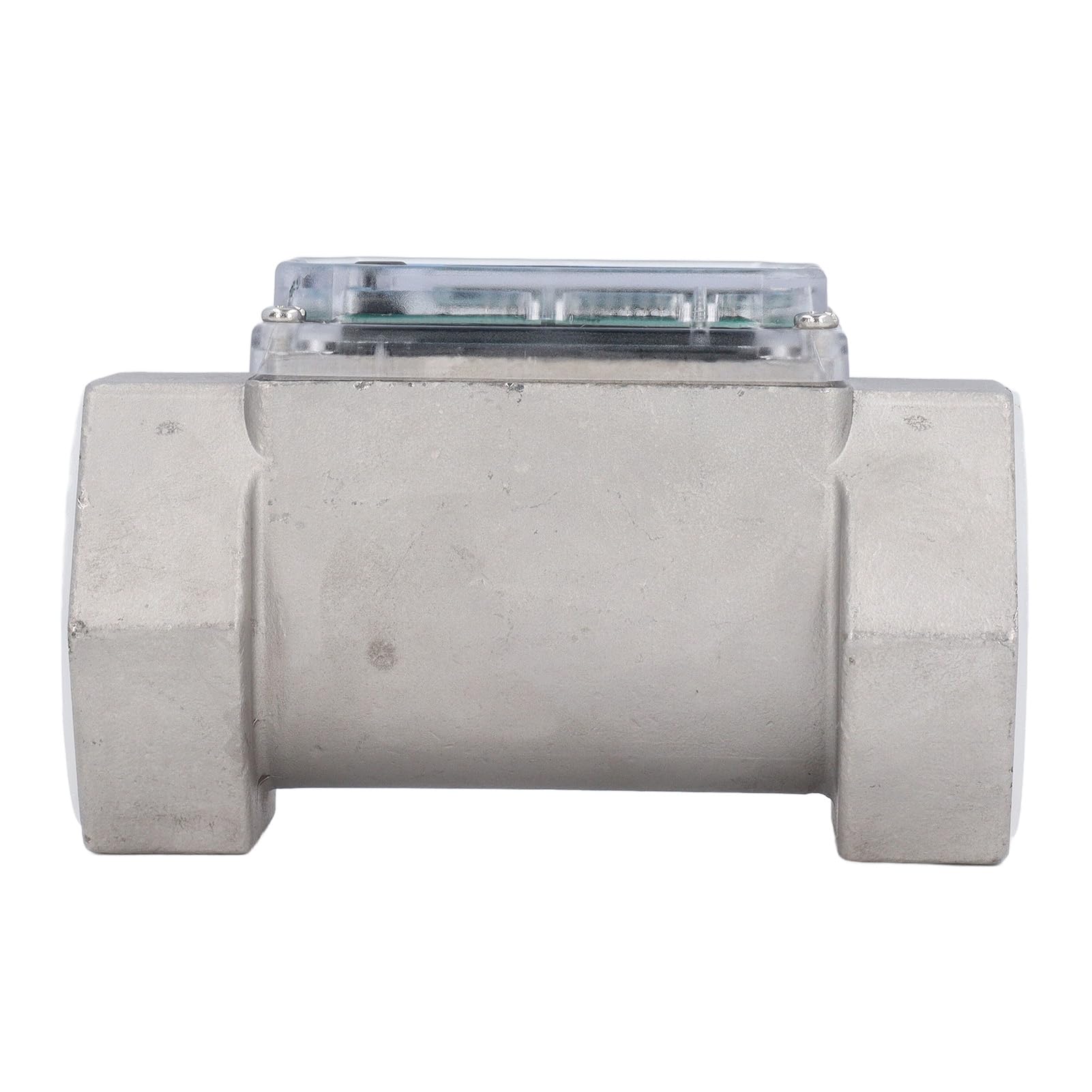 Denash Caudalímetro de Turbina Digital de Acero Inoxidable de 2 Pulgadas, Caudalímetro Electrónico de Agua y, Pantalla LCD de 35-250 L/min, Precisión de ±1%, Diseño Modular para un Fácil