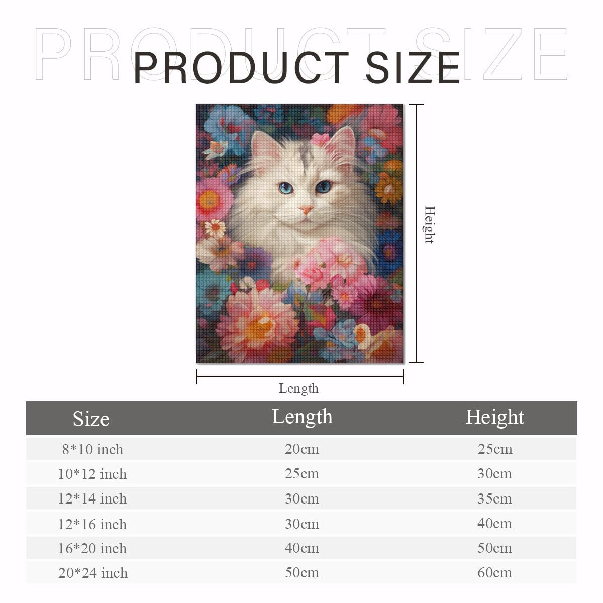 ダイヤモンドペインティングキット 猫と花の風景 90㎝×65cm DAC Amazon.co.jp: Feixophs DIY ダイヤモンドアートキット 大人用 白猫と