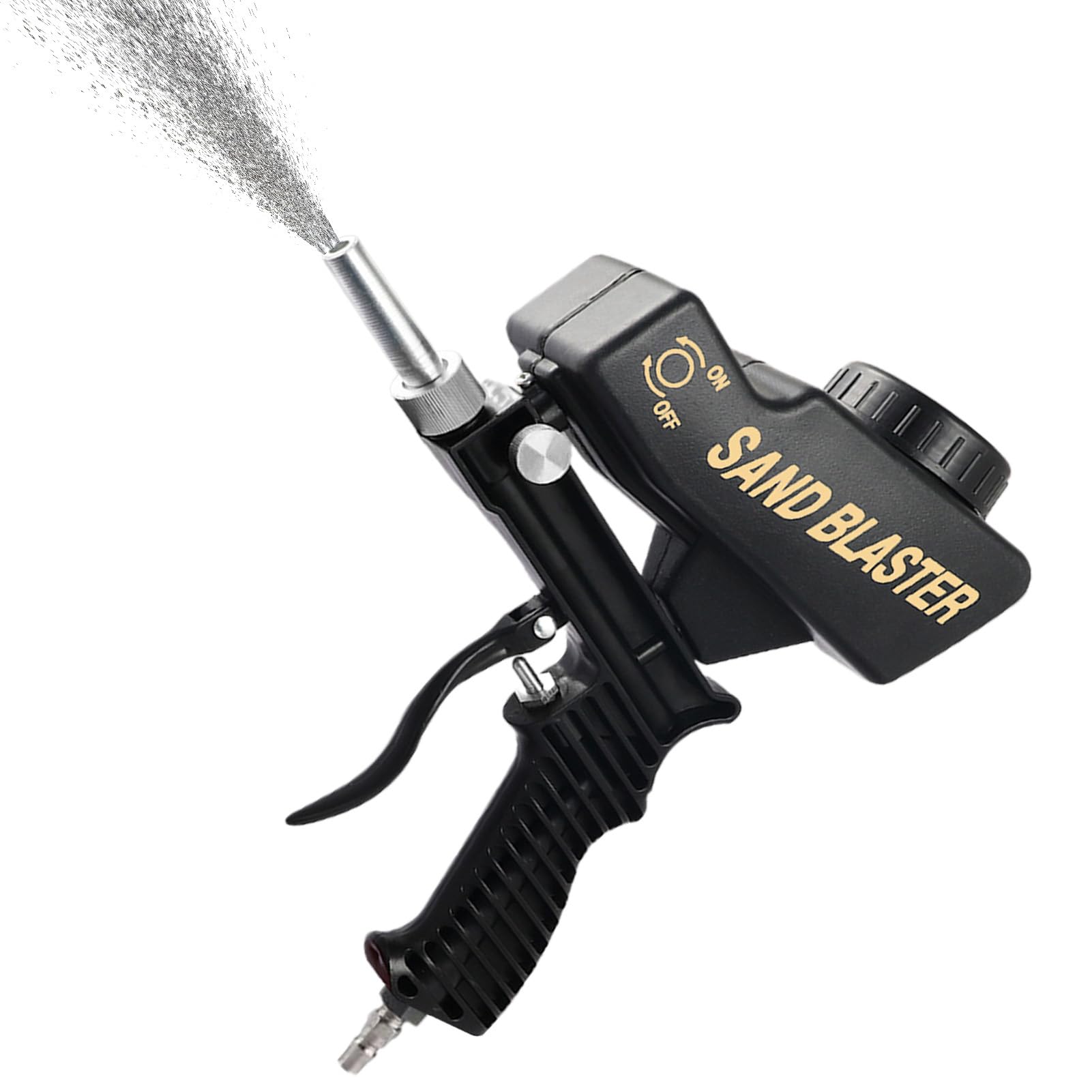 Sableuse - Pistolet de sablage avec raccord d'air comprimé - Appareil manuel - Éliminateur de rouille pour restauration - Protection du bois - Réparation automobile - Meubles industriels - Métal