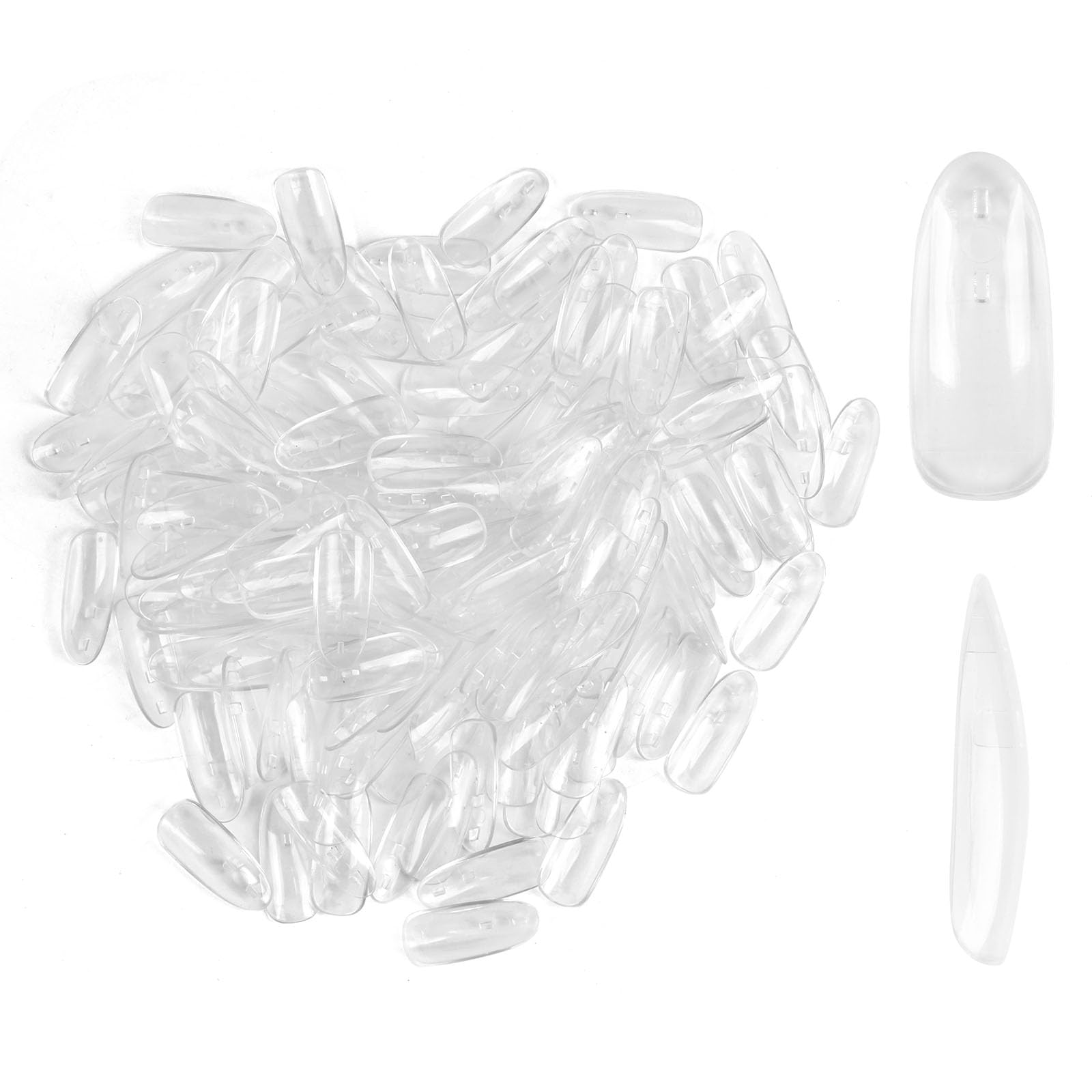 YINGJEE 150 Pcs Clear Replacement Nail Tips for C9 C10 Nail Color Display Swatch Book Transparent