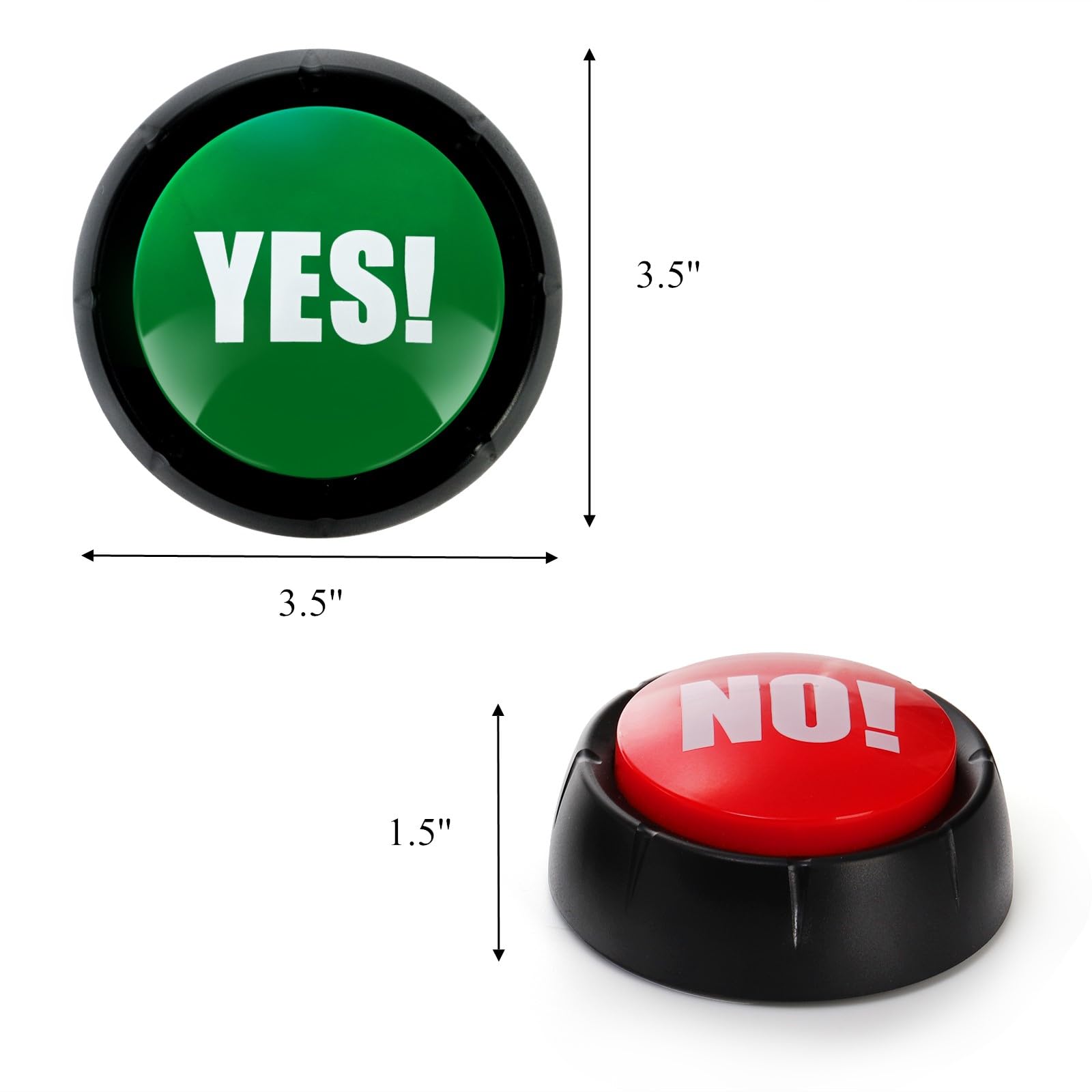 Cididu 4 Pack Yes No Button, Game Answer Button, Buzzer Button with Sound - Image 2