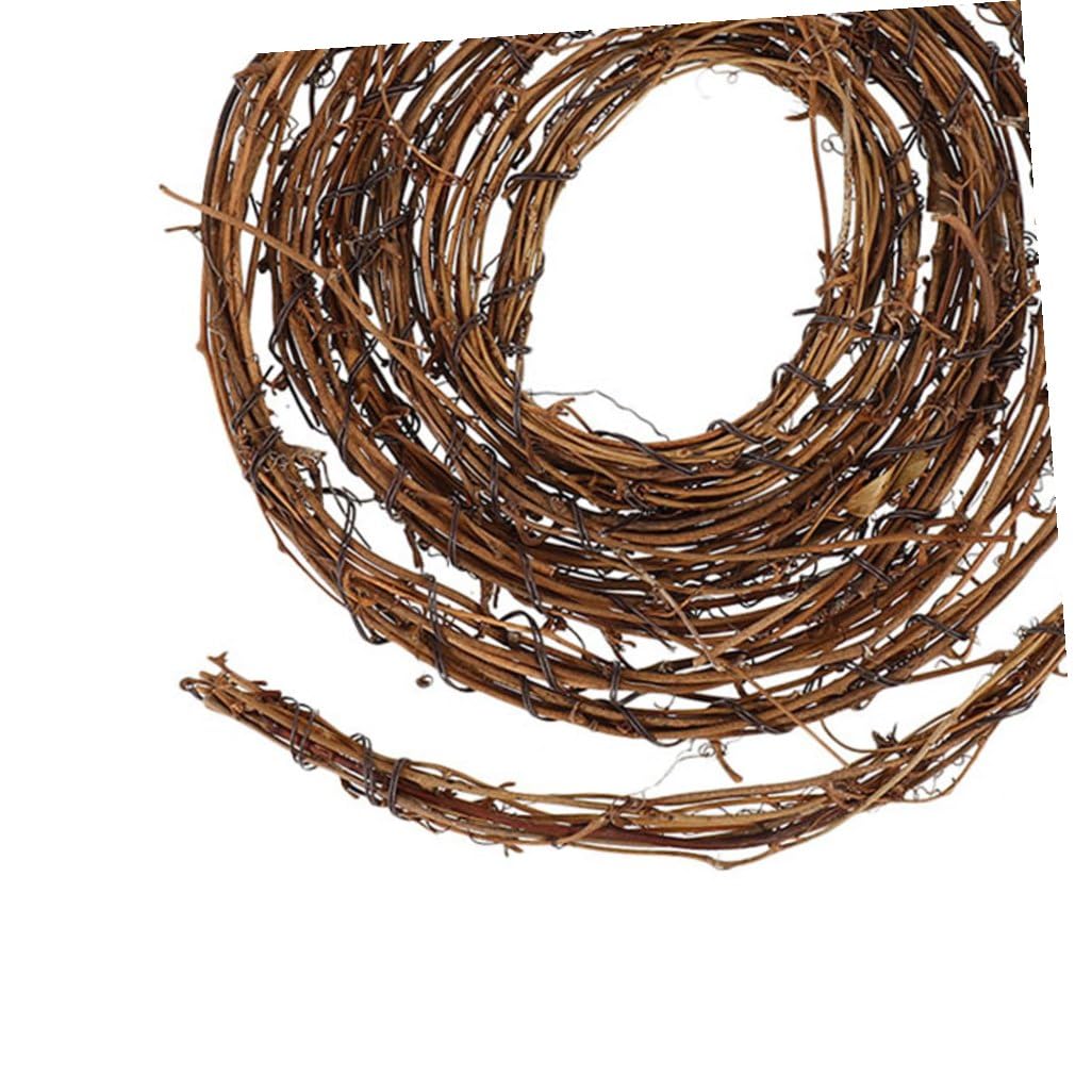 ULTECHNOVO 5stücke Handgeflochtene Rattankränze für DIY-bastelprojekte Naturmaterial Zweige zum Dekorieren von Haustür Fenster Kamin Wände Tischdekoration für Hochzeiten Weihnachten