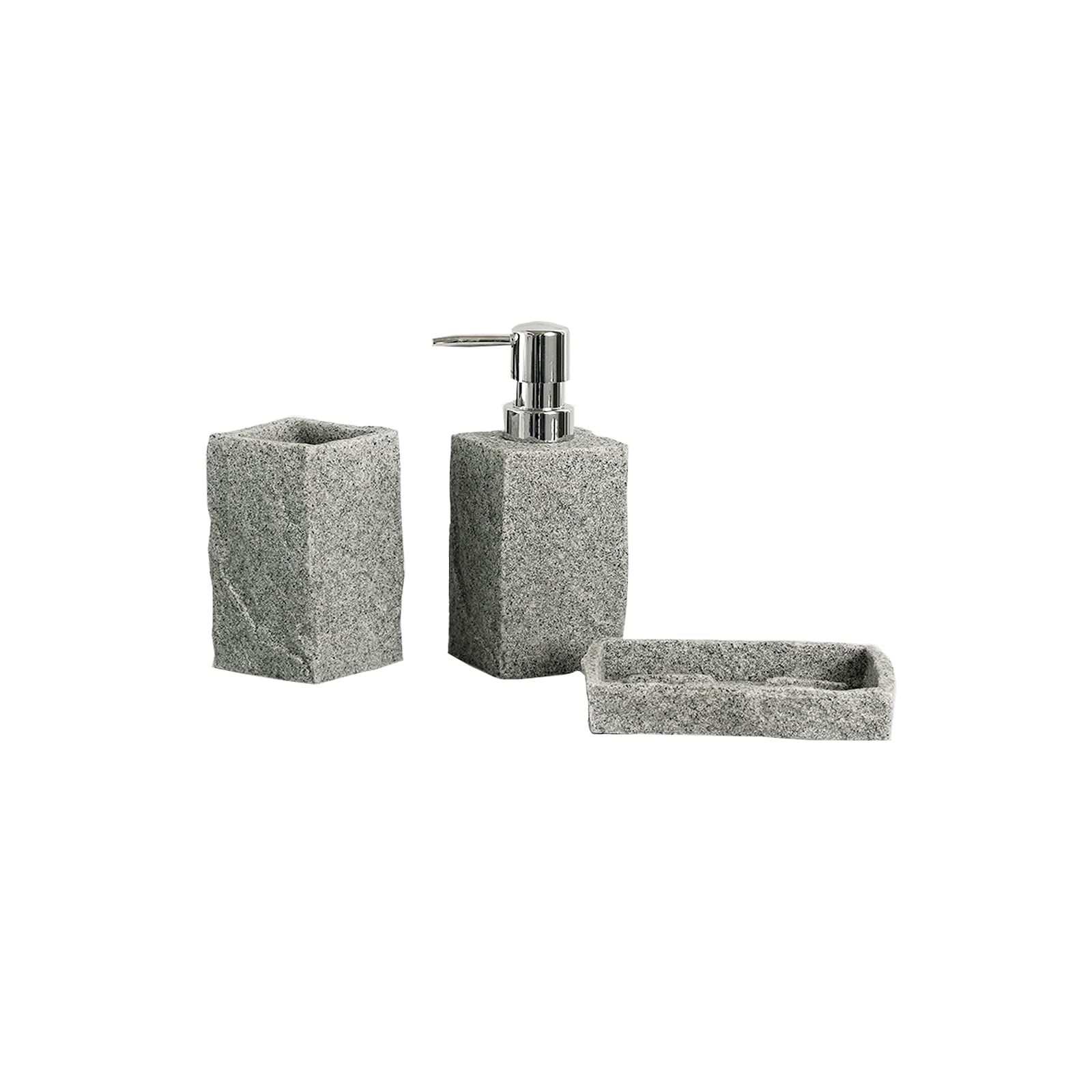 Kit salle de bain zhanwang porte-savon distributeur porte-brosse à dents granit