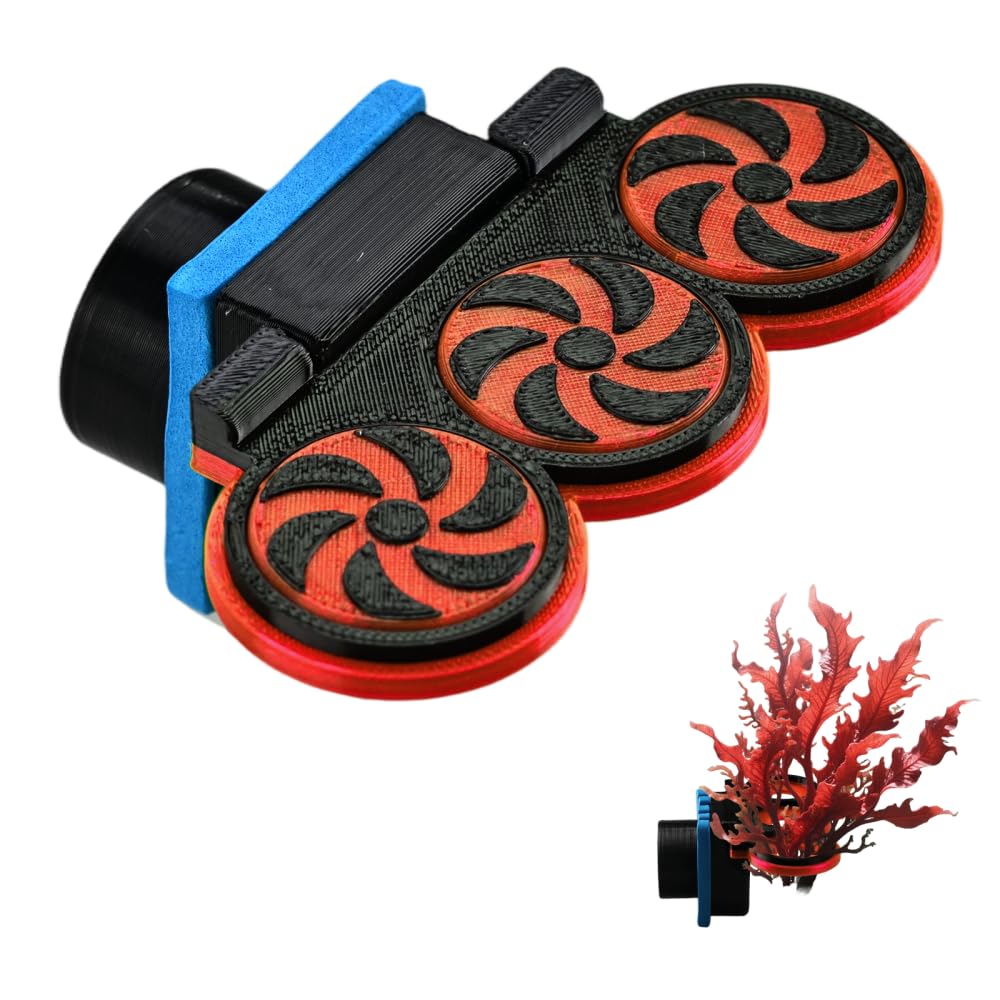 BDKMMS Magnetic Coral Frag Rack for Aquarium, 3-Hole Reef Coral Holder Fluorescent Frag Stand for 0.47Inch Tanks