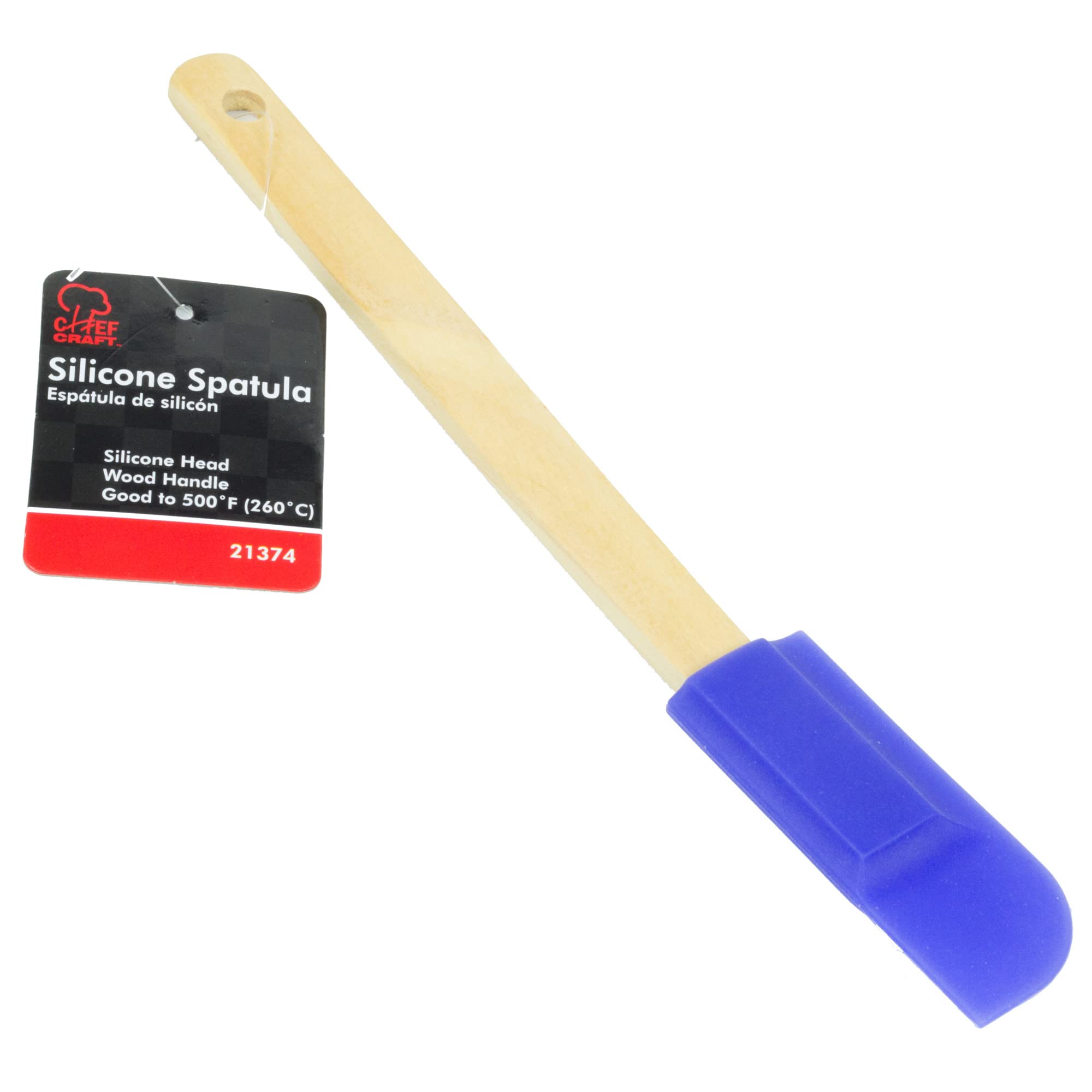 Chef Craft 21374 Select - Espátula pequeña de silicona con mango de madera, el color puede variar