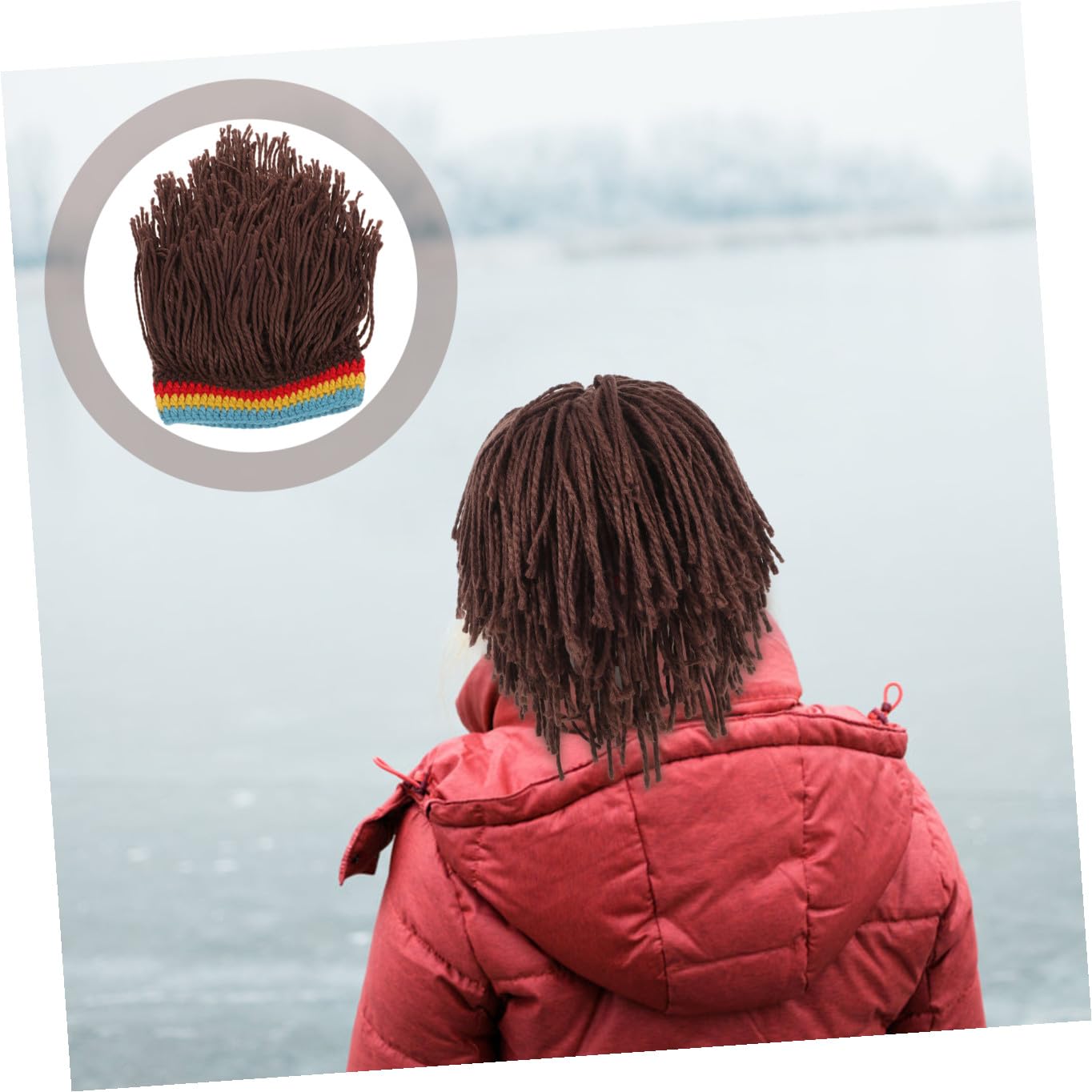 SHERCHPRY 3stücke Weird Wig Hat Lustige Strickmütze Mit Reggae-frisur Handgefertigt Warm Und Einfarbig Für Partys Und Besondere Anlässe Unisex Für Männer Und Frauen