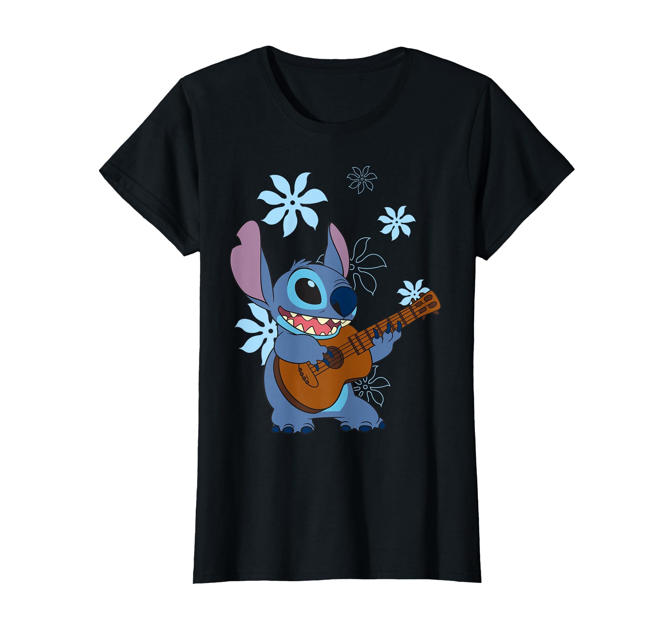 Girl's Lilo &amp; Stitch Floral Ukulele Dance T-Shirt