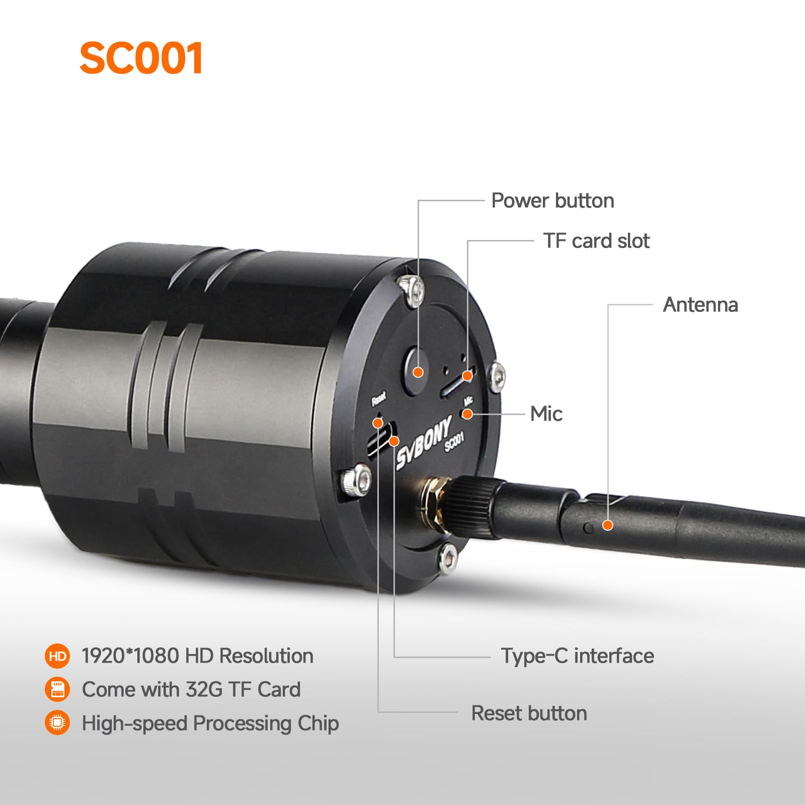 SVBONY SV406 20-60x80 Spotting Scope with Tripod,SC001 WiFi, 3-Axis Adjustable Adapter,HD Optical System with BAK4 Prism, Waterproof & Fogproof, Spotting Scopes for Target Shooting, Bird Watching