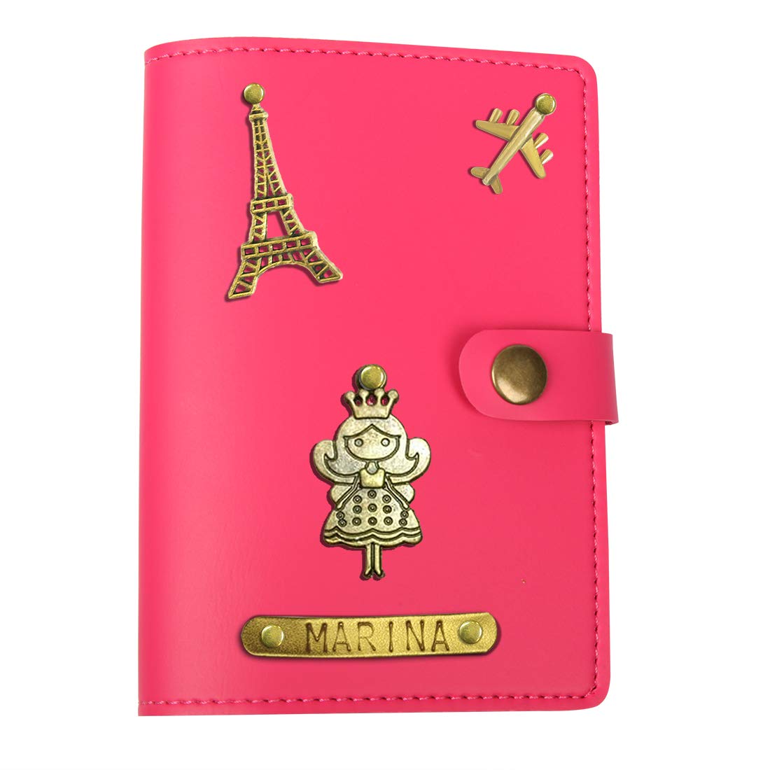 the bling stores Faux Leather Travel Passport Cover Passport Wallet Passport Holder for Men and Women (Pink)-picture-35