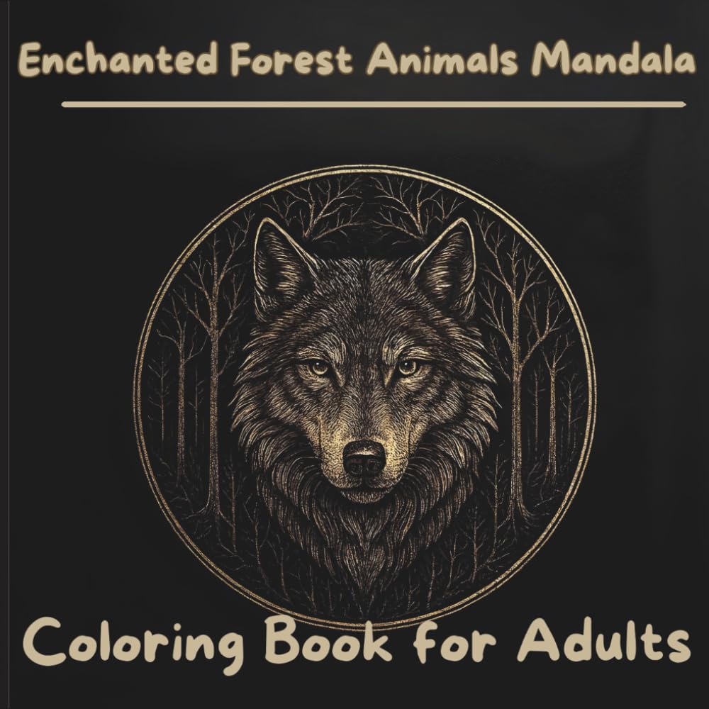 Enchanted Forest Animals Mandala Coloring Book for Adults: Luxurious Woodland Wildlife and Refined Botanical Circle Illustrations for Mindful Relaxation and Artistic Escape