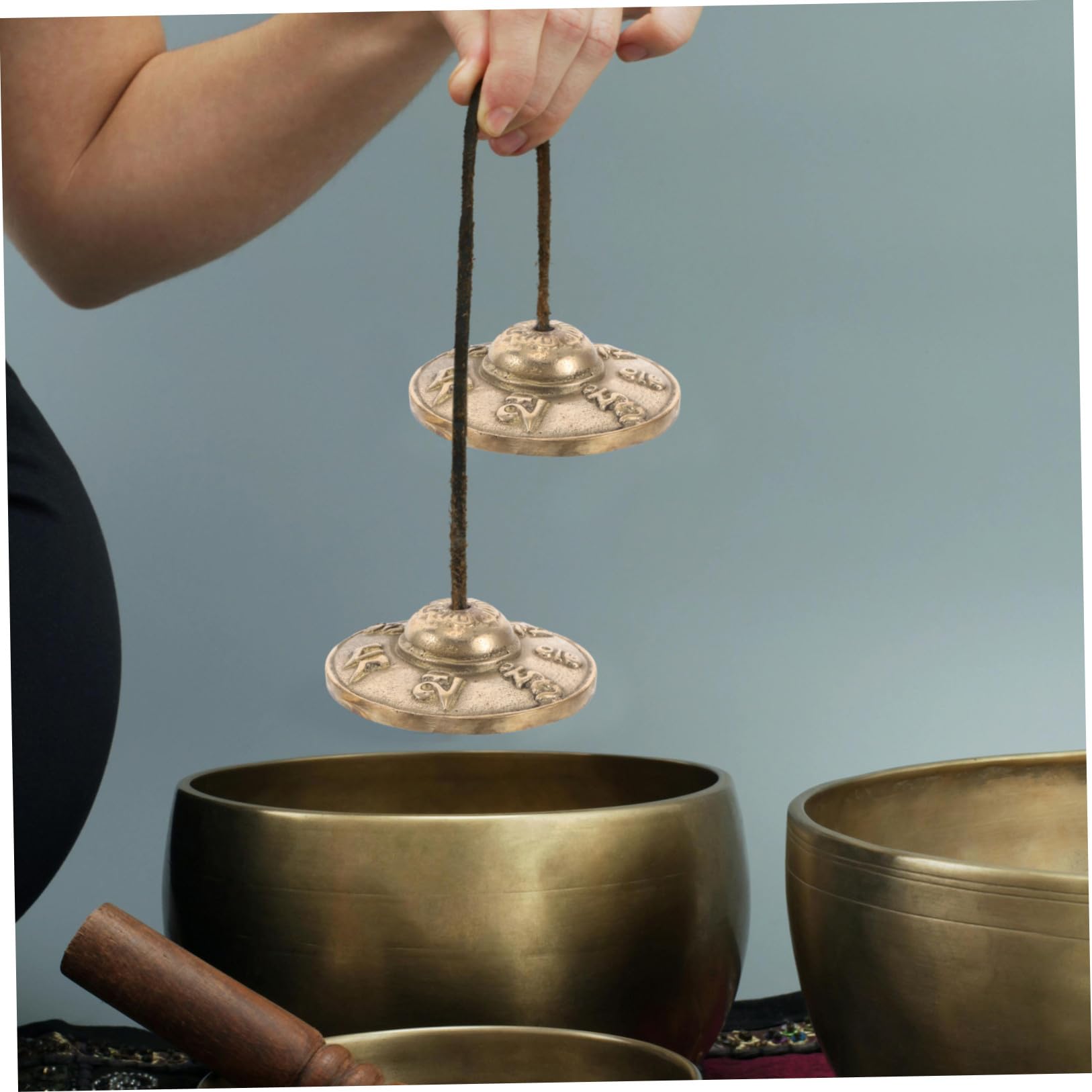 Tingsha Becken 1 Paar Tibetische Zimbeln für Yoga Percussion