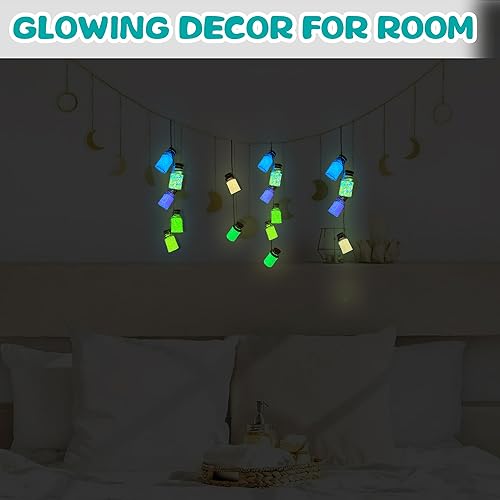 Miniatura 5 de Kaiyuan Dynasty Kit de arte de arena que brilla en la oscuridad, kit de arte de arena brillante para proyectos de resina de bricolaje, botellas de