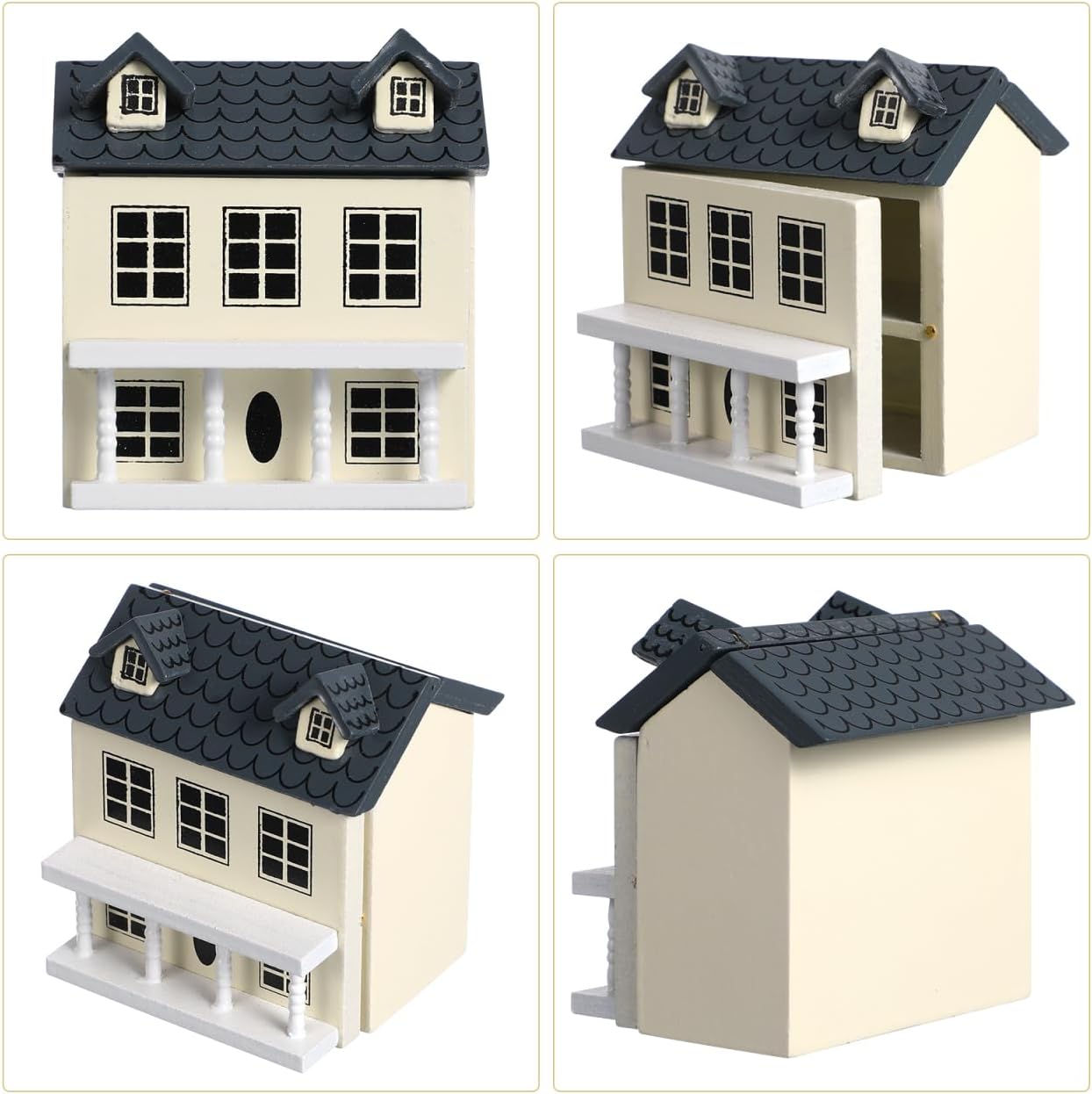 Toyvian Tiny House Model Decorative Architectural Desktop Display 2.8x2.5x2in