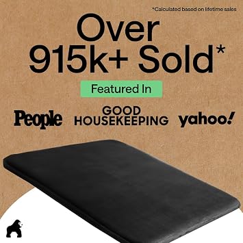 GORILLA GRIP Memory Foam Bath Rug for Bathroom, 24x17 Black