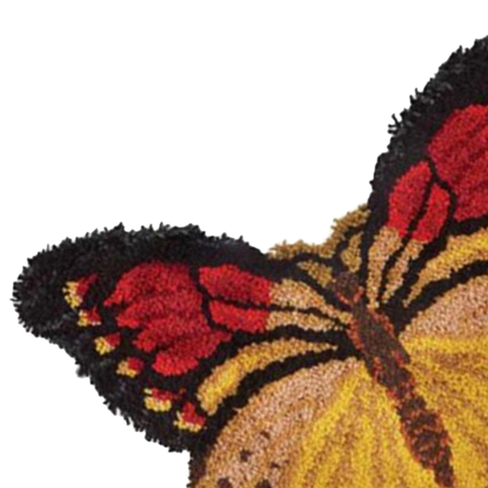 SECRET DESIRE SDR Latch Hook Carpet Kit Butterfly Shaped DIY Rug Crochet Yarn Kit for Beginner-picture-17