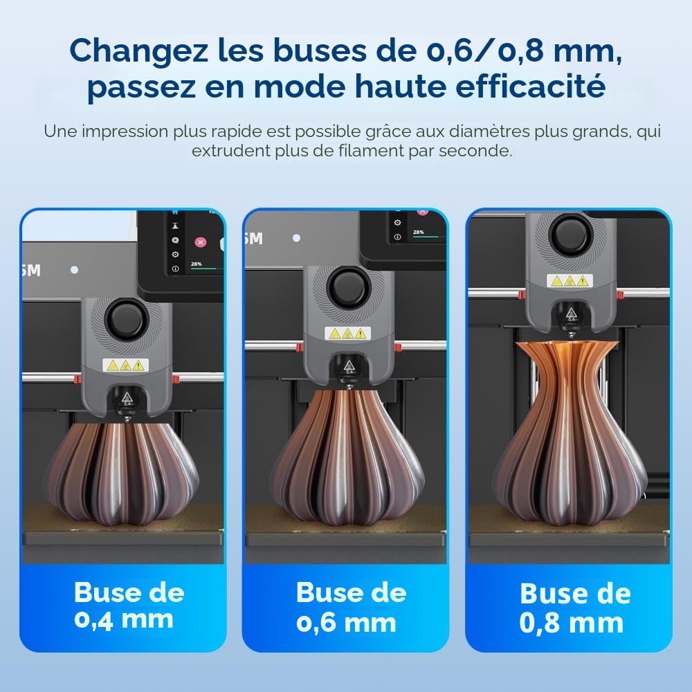 FLASHFORGE Adventurer 5M Imprimante 3D, Complet Calibrage-Auto Imprimer, 1-Clic Max 600mm/s Vitesse, Tous-Métal CoreXY Structure Impression Précise, Entretien Facile Buse, Imprimer Taille220x220x220mm