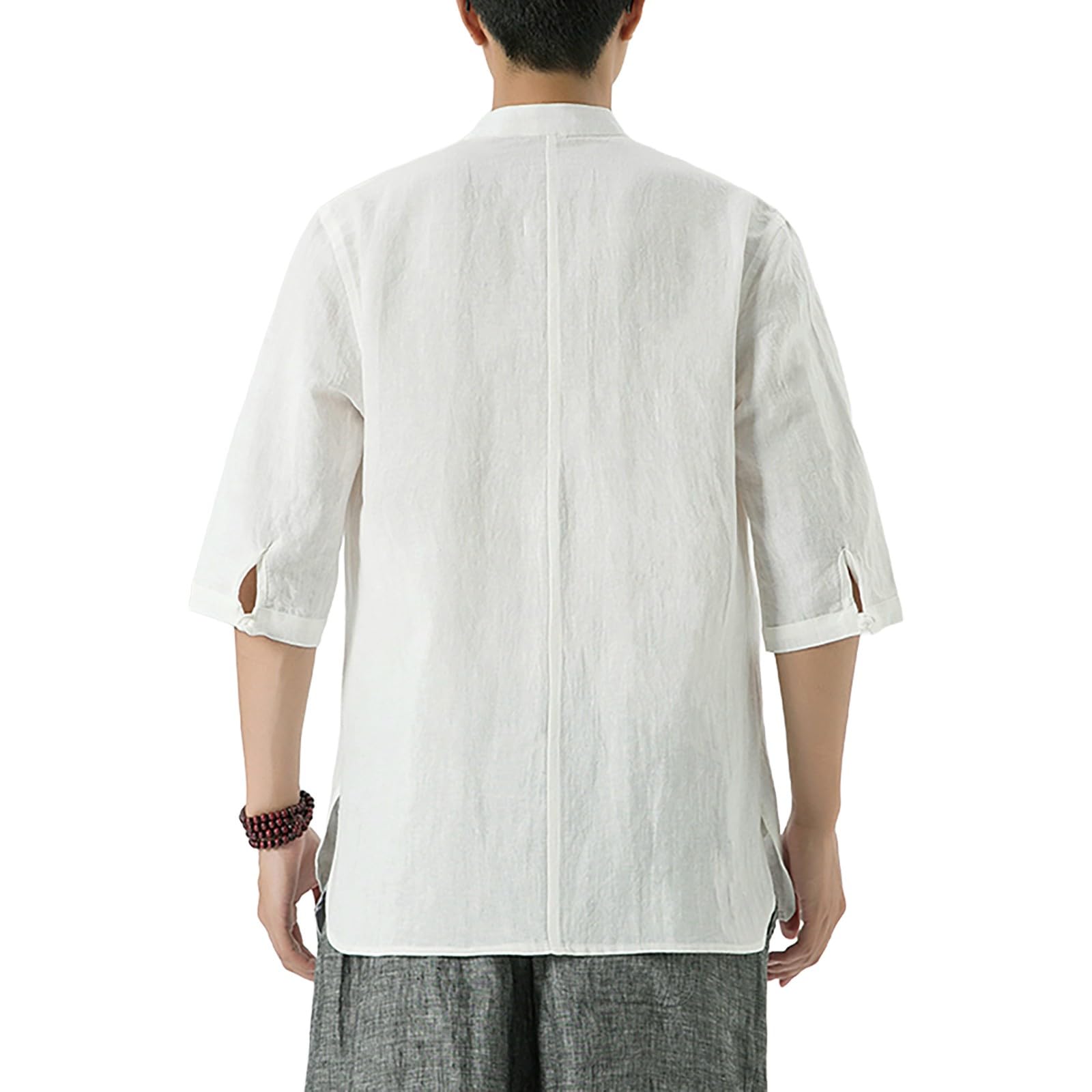 Chemise Kung Fu en coton et lin pour homme – Style traditionnel chinois Tang costume, design de chemisier de Tai Chi, manteau à manches longues, idéal pour une tenue culturelle