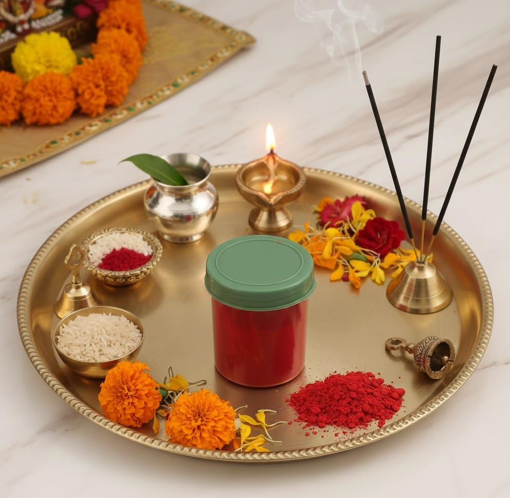 TFS Sindoor Pulver - Traditionelles Rotes Kumkum Für Pooja & Tilak