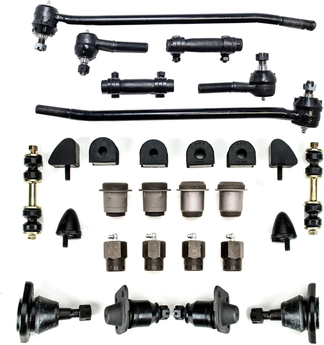Front End Suspension Rebuild Kit Compatible with Ford Full Size Passenger OEM Spec Replacements (26 Piece Kit)