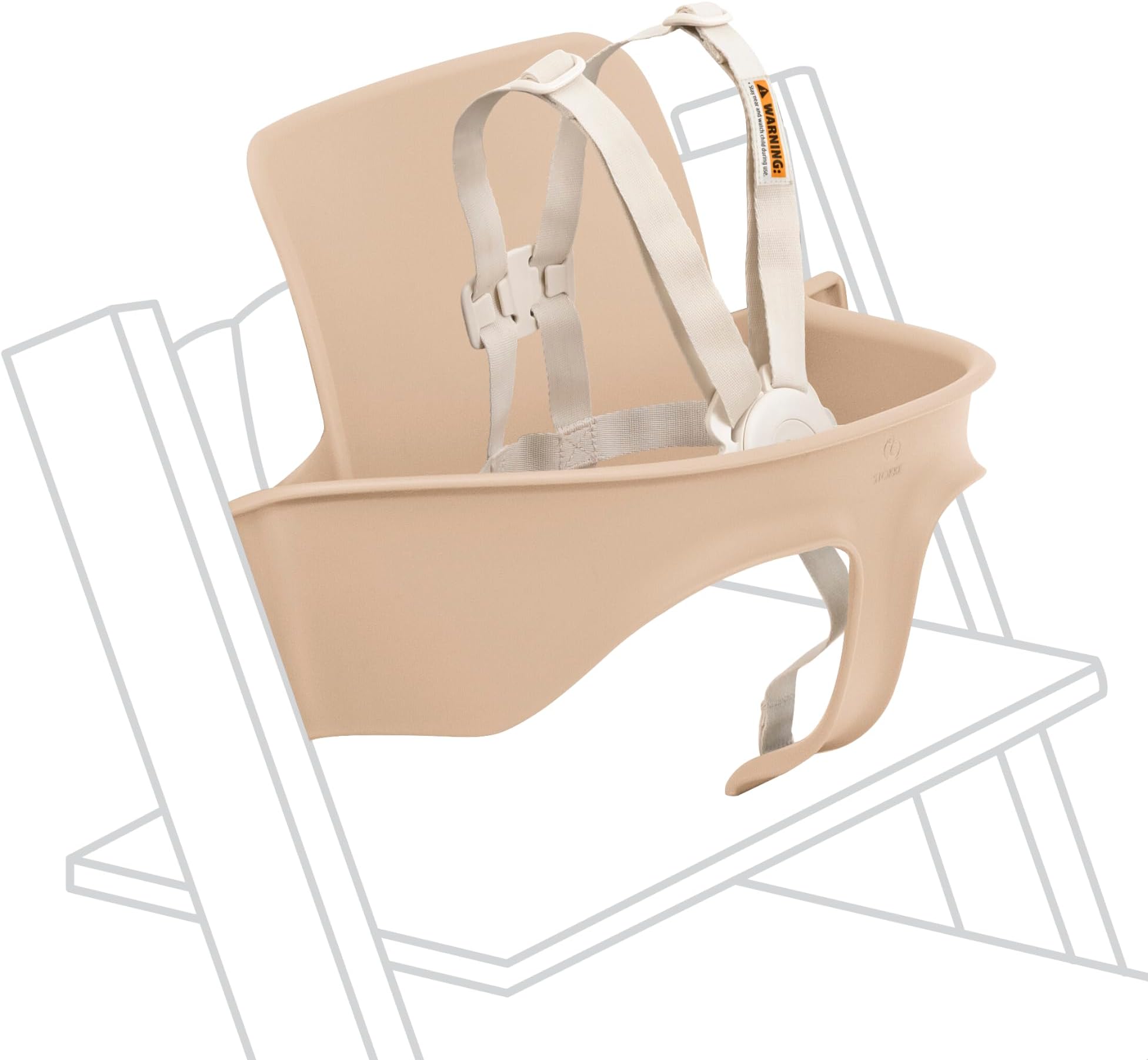 Stokke Tripp Trapp Baby Set 2, Natural - Ages 6-36 Months - Convert The Tripp Trapp Chair into a Comfortable High Chair - Includes Stokke Harness 2