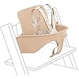 Stokke Tripp Trapp High Chair 2 (Black), Cushion 2 (Nordic Grey) + Stokke Tray (Black) - Includes Chair + Baby Set with Removable Harness for Children 6-36 Months