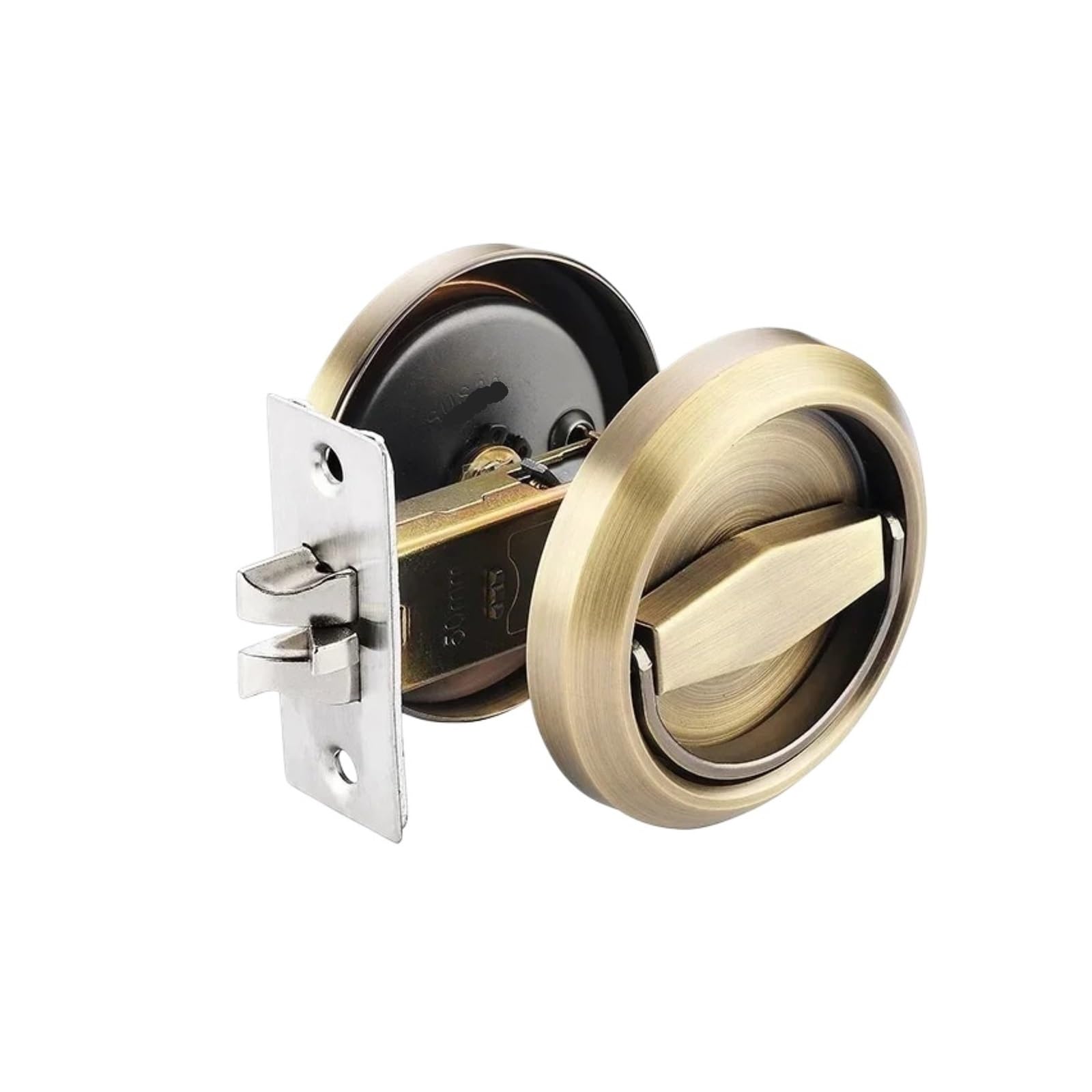 YXINAER Round Recessed Door Lock Concealed Invisible Door Lock