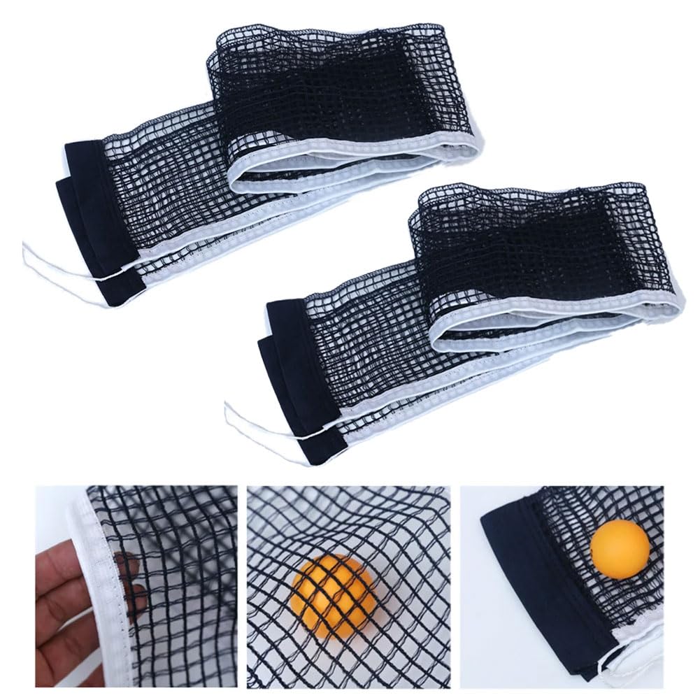 Red de Ping Pong Portátil Retráctil Ajustable 180x15 cm 2 Piezas