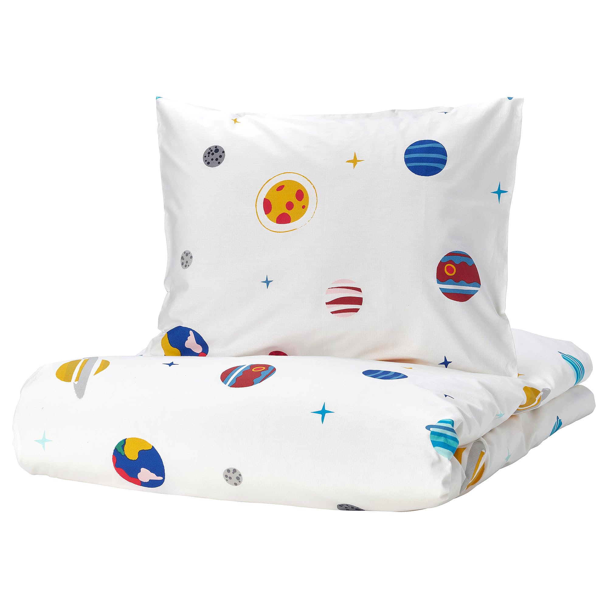 Housse de couette espace anti-couette qui glisse 150x200 parure multicolore